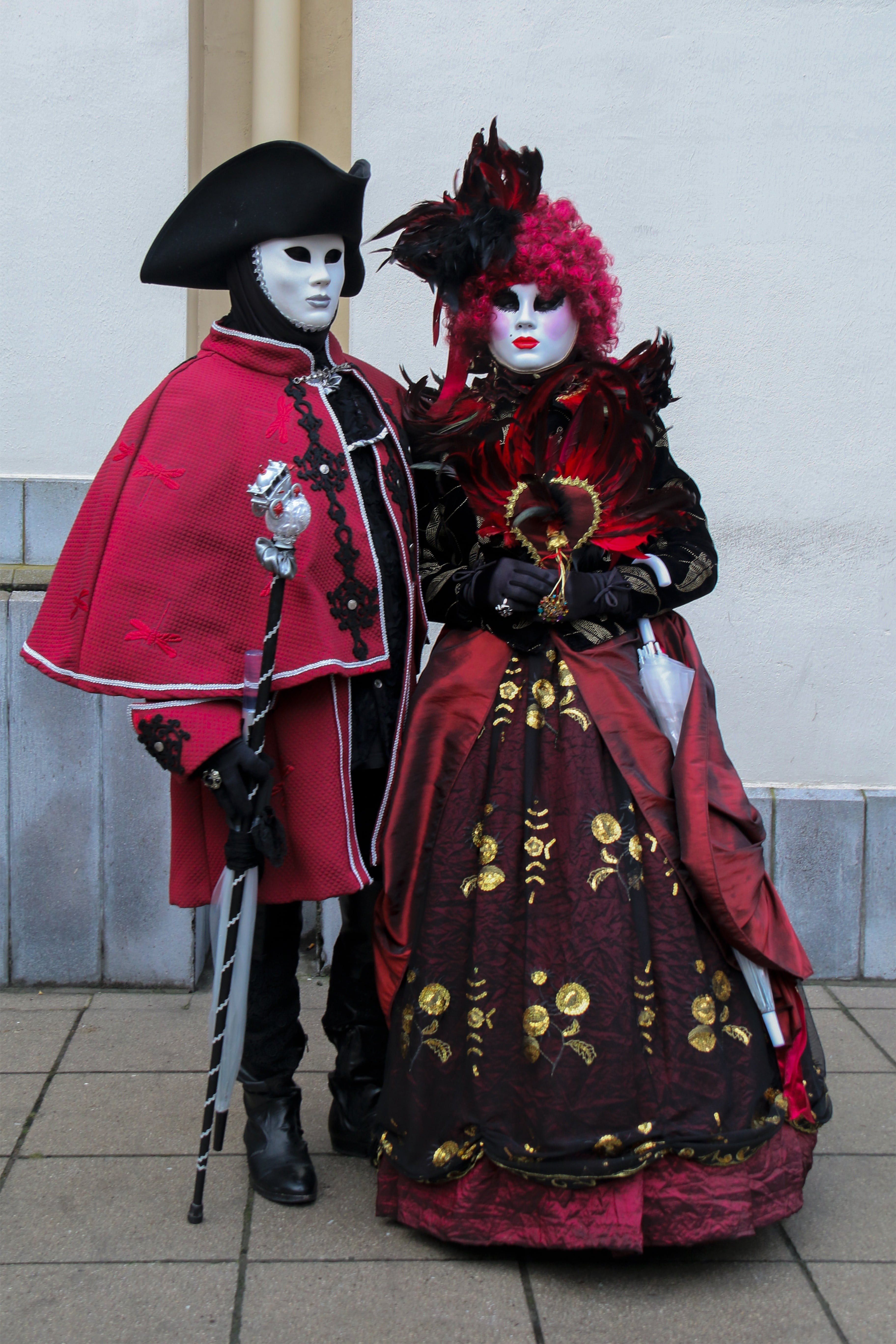 venetian costumes, festival, unrecognizable person, full length, disguise, lifestyles, leisure activity, people, human representation, day, stage Costume, Phone HD Wallpaper