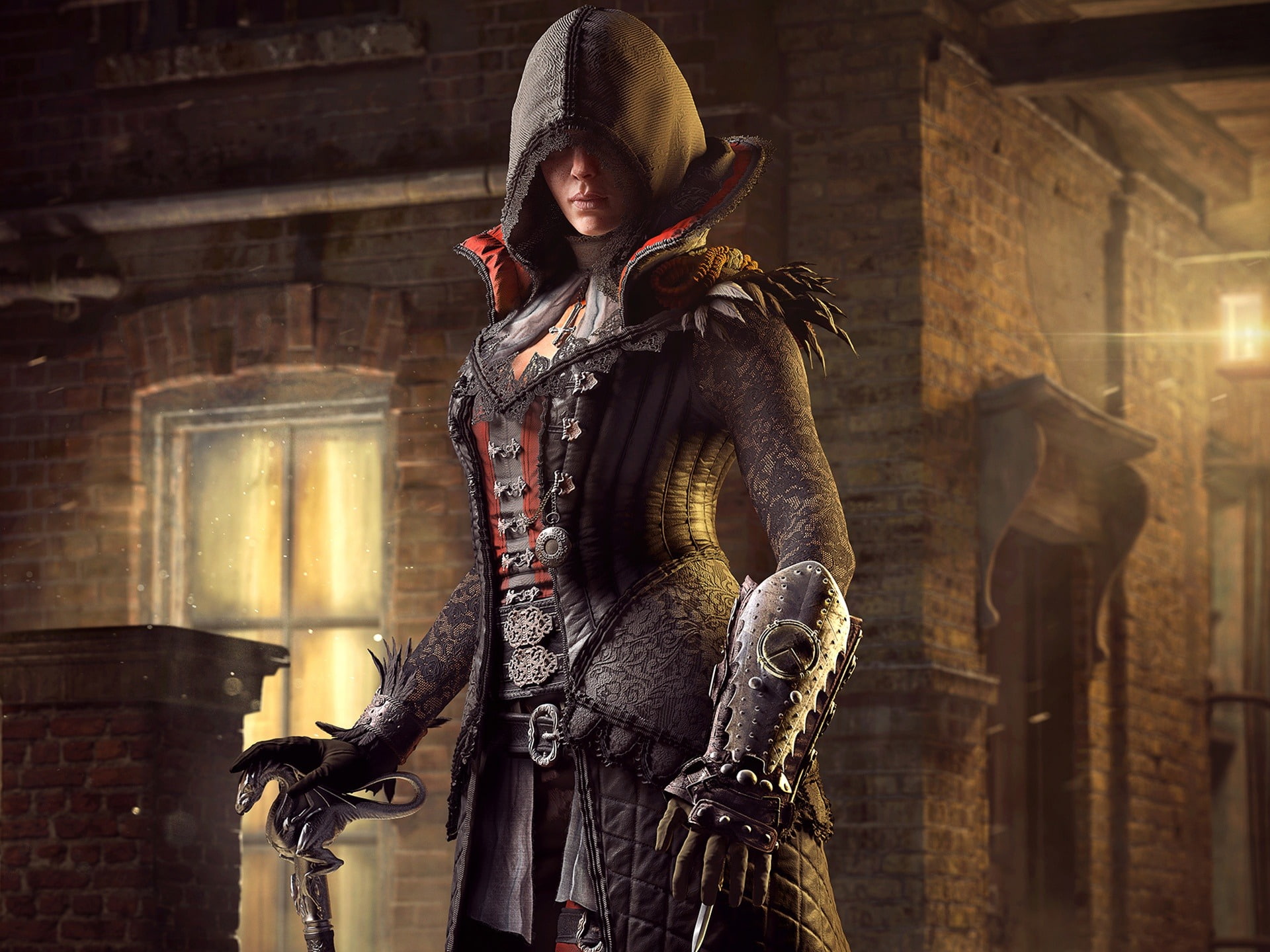 period costume, game, warrior - person, women, the past, history, beautiful woman, syndicate, indoors, wallpa, creed, assassins, standing, architecture, HD Wallpaper