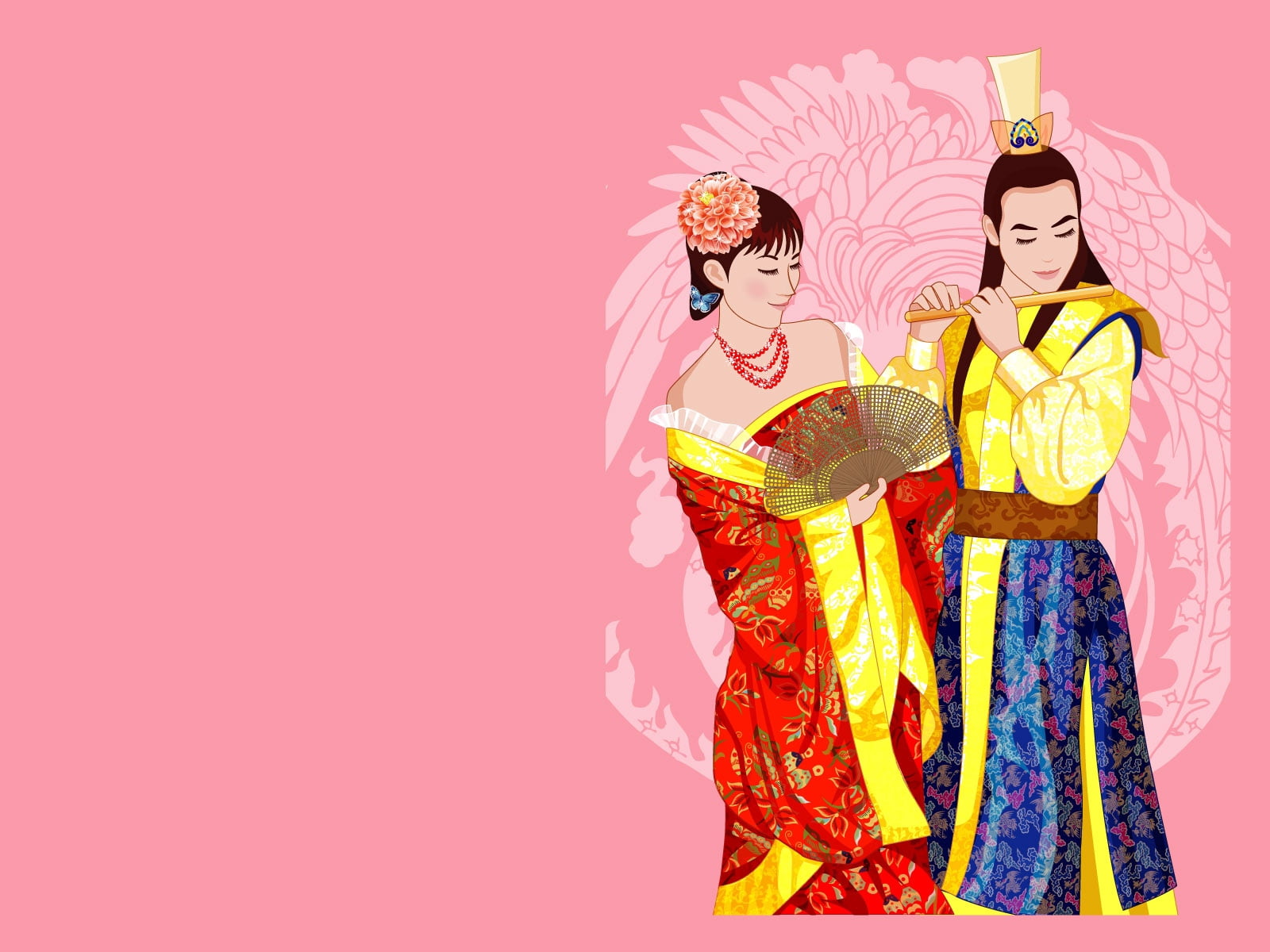 woman, clothing, multi Colored, representation, geisha, asian Ethnicity, girls, cultures, people, beauty, traditional Clothing, studio shot, women, japan, HD Wallpaper