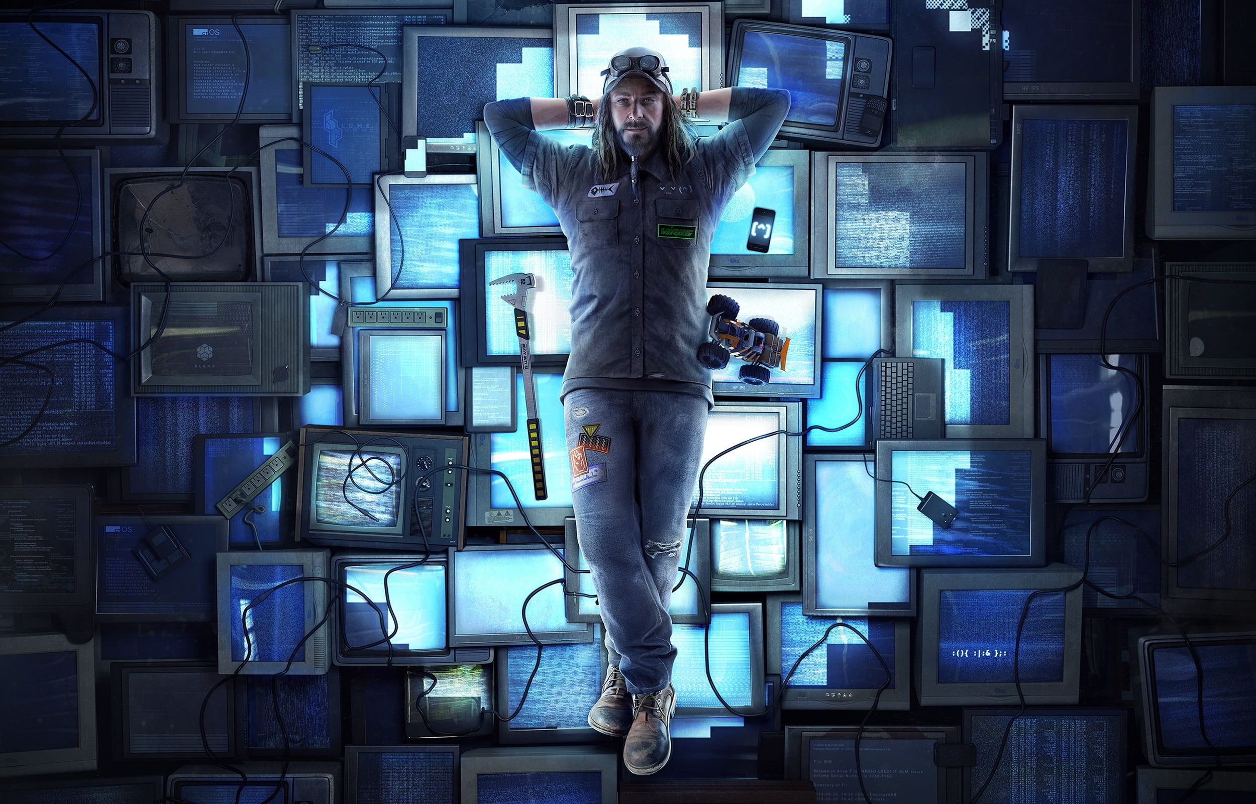 zip, DLC, Cap, gray, Ubisoft, Ubisoft Reflections, Light, Watch Dogs, Bad Blood, men, 1080P, Watchdogs, s, Watch Dogs: Bad Blood, jacket, Ubisoft Montreal, HD Wallpaper