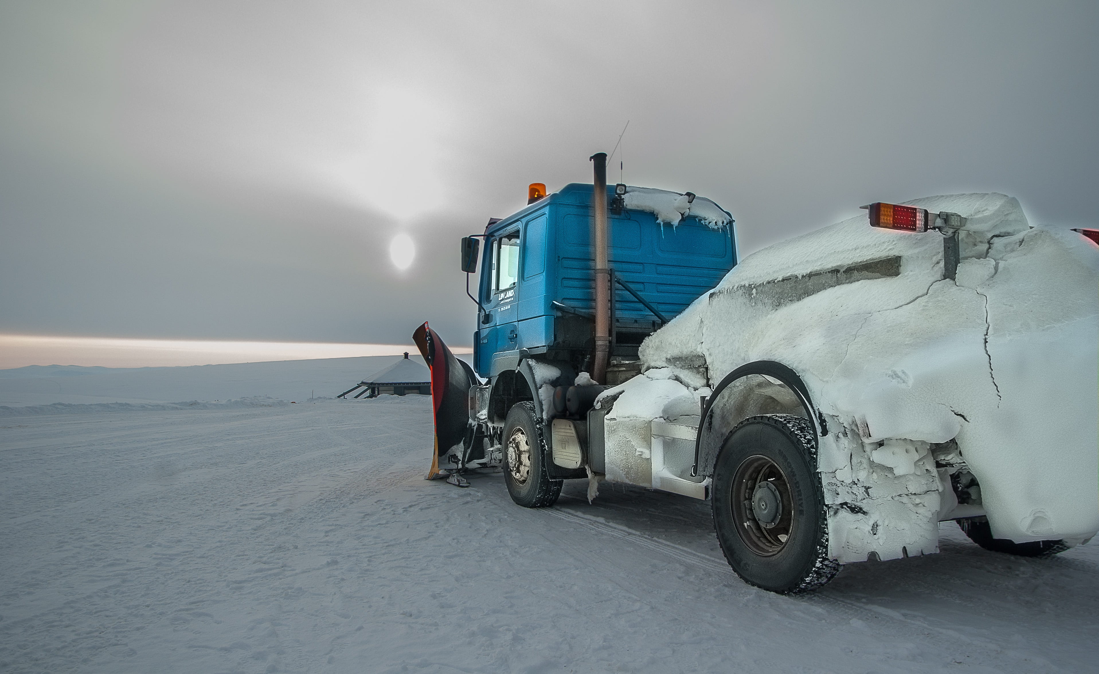 winter, Snow Thrower, mode of transportation, Northern Cape, lapland, outdoors, semi-truck, snow, scenics - nature, wheel, truck, cloud - sky, nature, transportation, HD Wallpaper