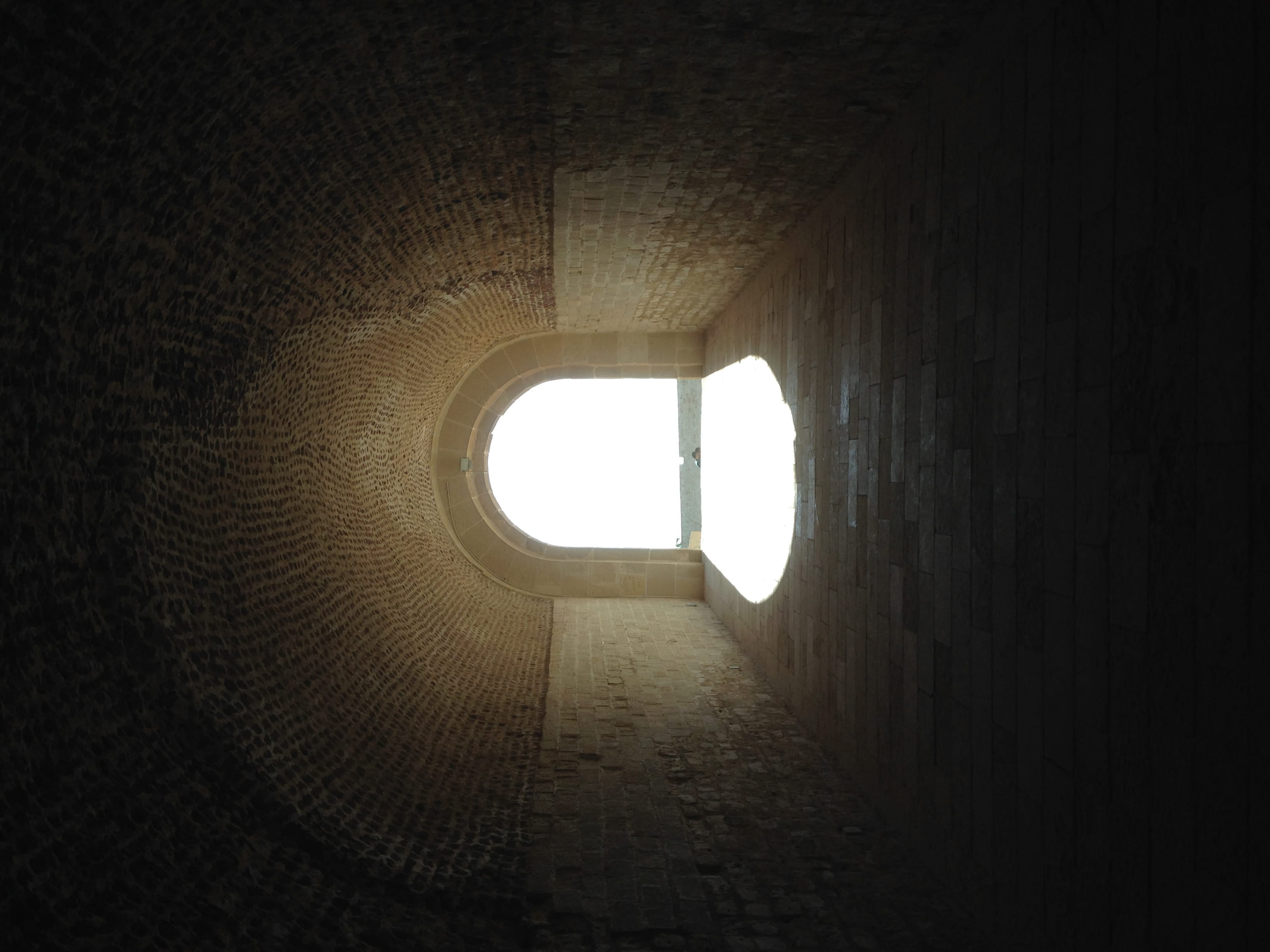 shape, light at the end of the tunnel, history, fort, no people, sunlight, architecture, illuminated, direction, light, cistern, day, 2K, indoors, the way forward, HD Wallpaper