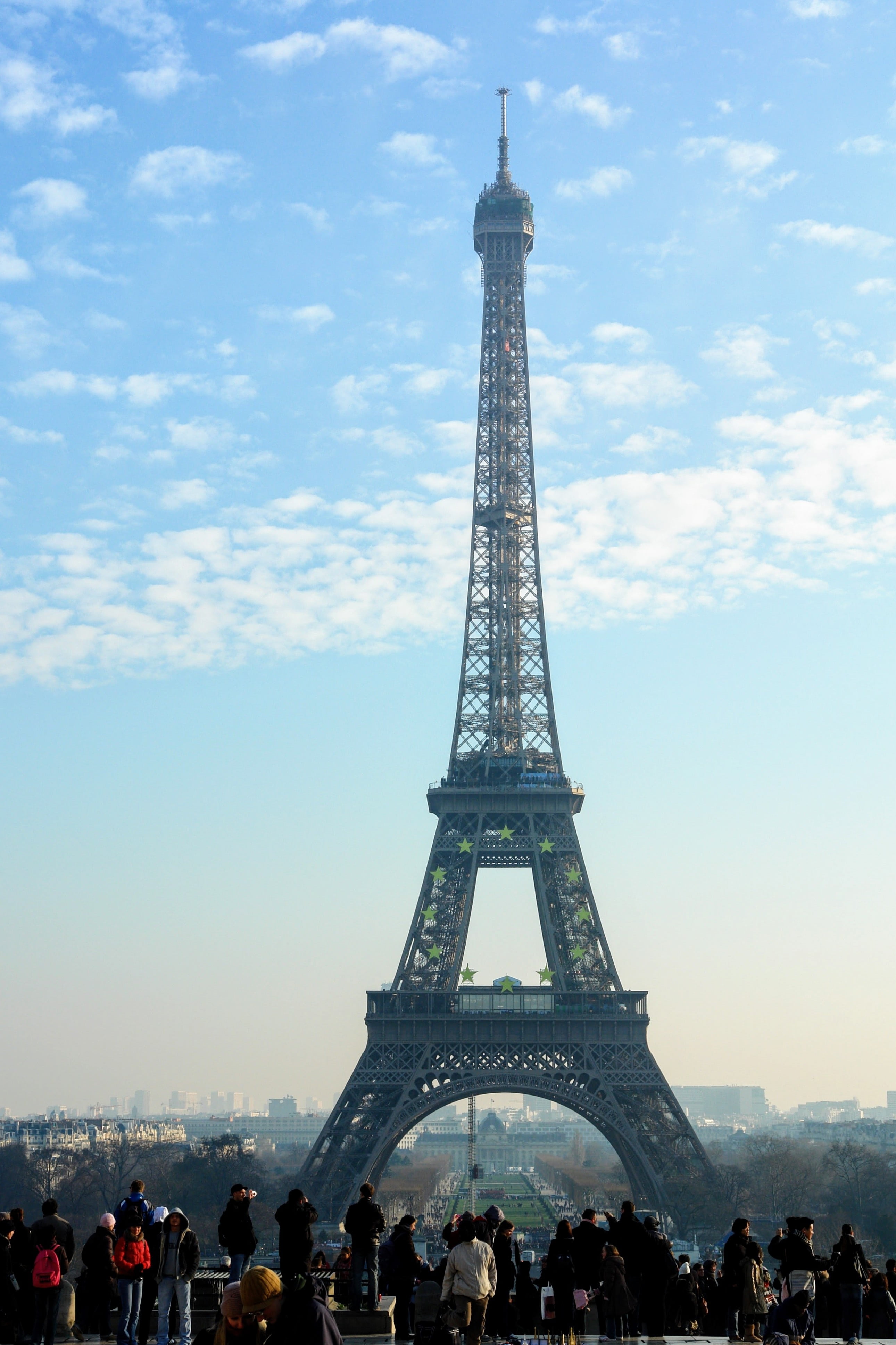landmark, travel Destinations, french Culture, built structure, sky, group of people, france, crowd, iron - metal, architecture, attraction, eiffel, architectural feature, Phone HD Wallpaper