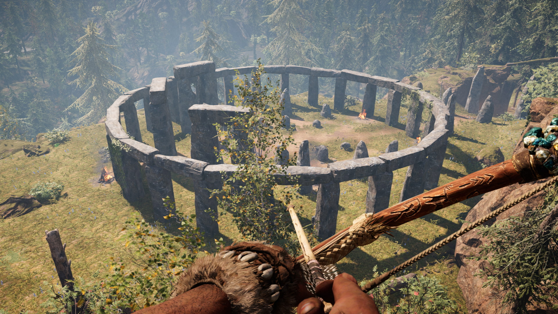 real people, adult, land, plant, leisure activity, day, travel, far cry primal, architecture, lifestyles, high angle view, mountain, PlayStation 4, history, HD Wallpaper