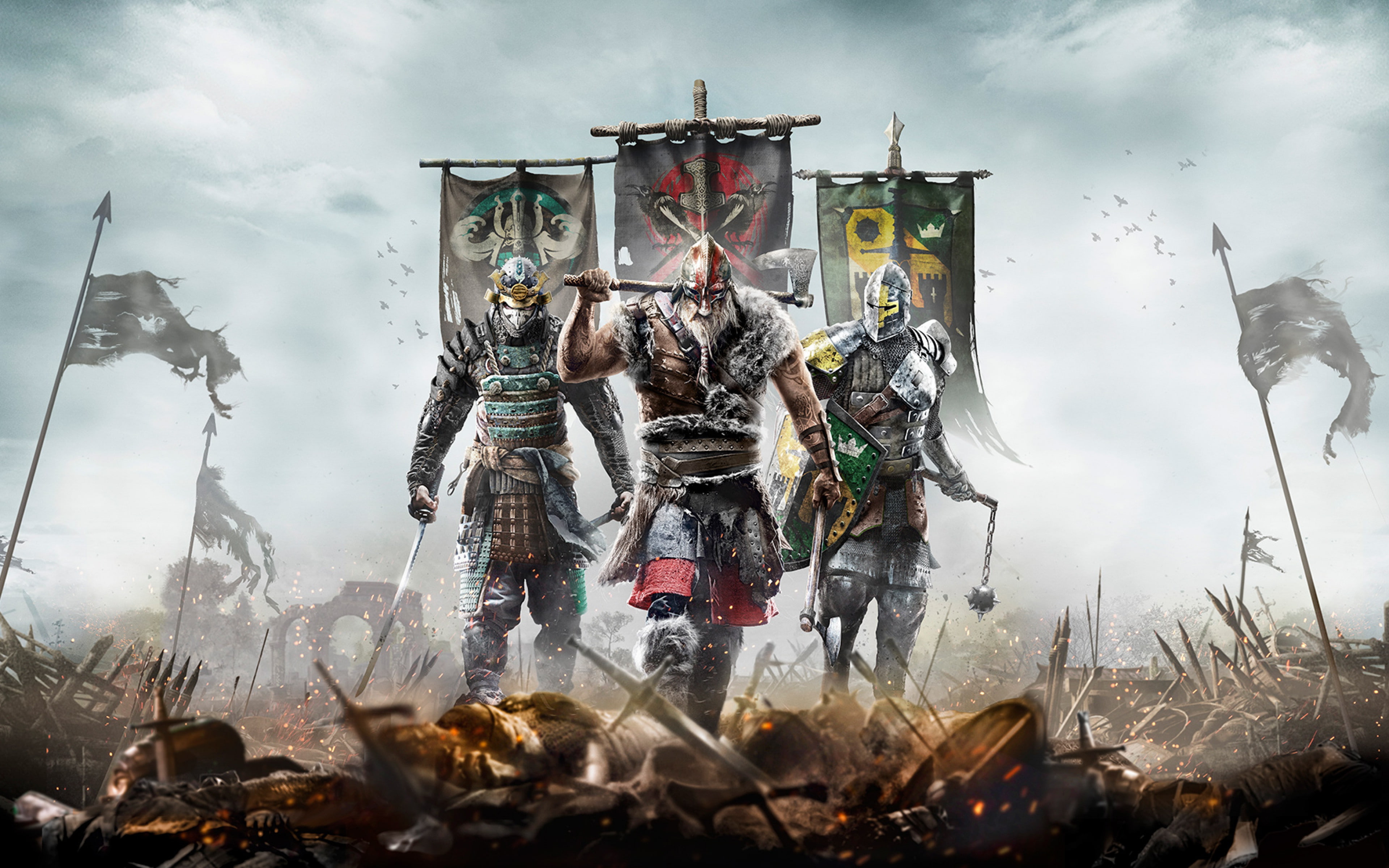for honor, ubisoft montreal backgrounds, warriors, battles, 4K, HD Wallpaper