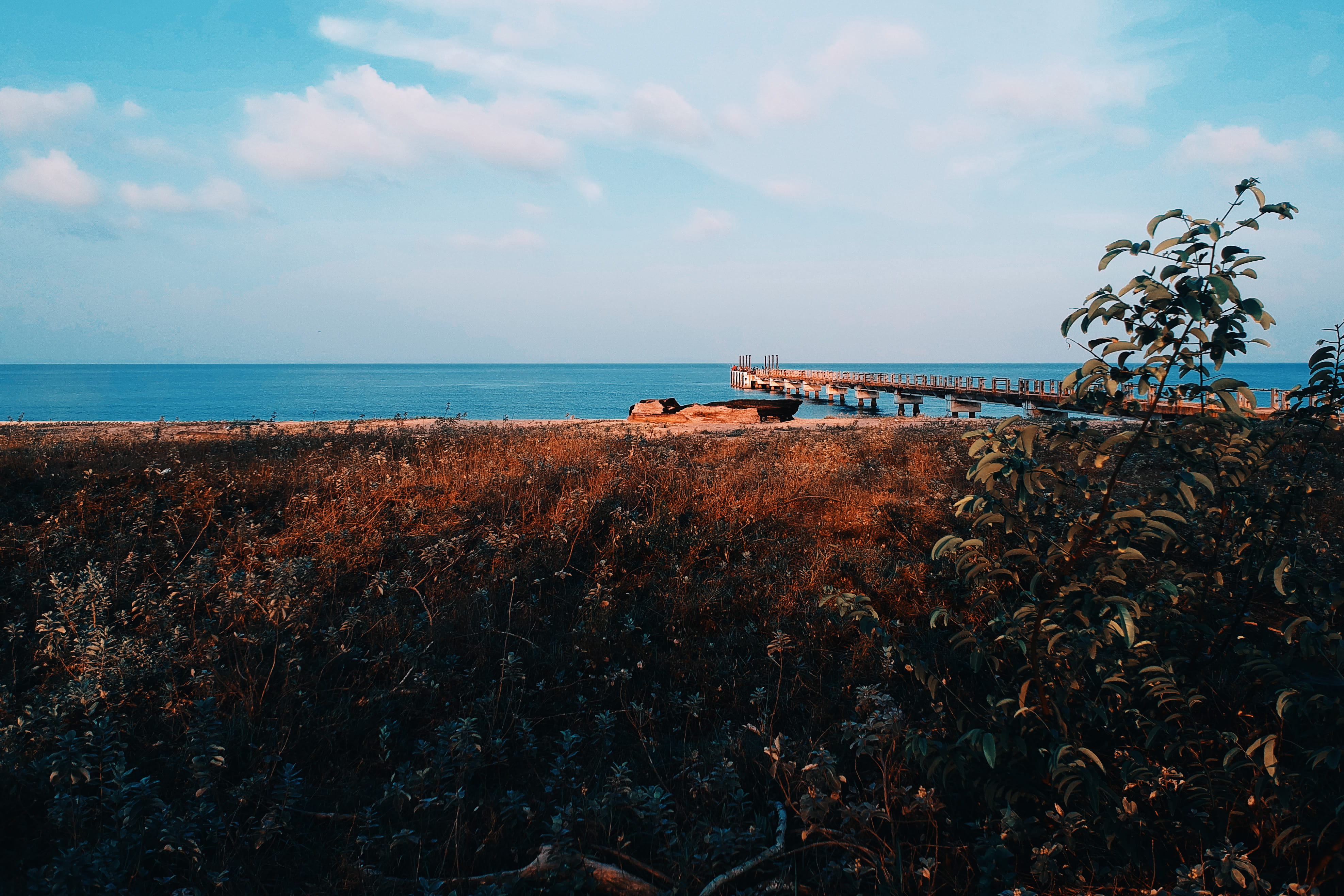 clouds, cloud - sky, seascape, mode of transportation, land, day, sky, water, beauty in nature, horizon, landscape, sea, nature, horizon over water, tranquility, HD Wallpaper