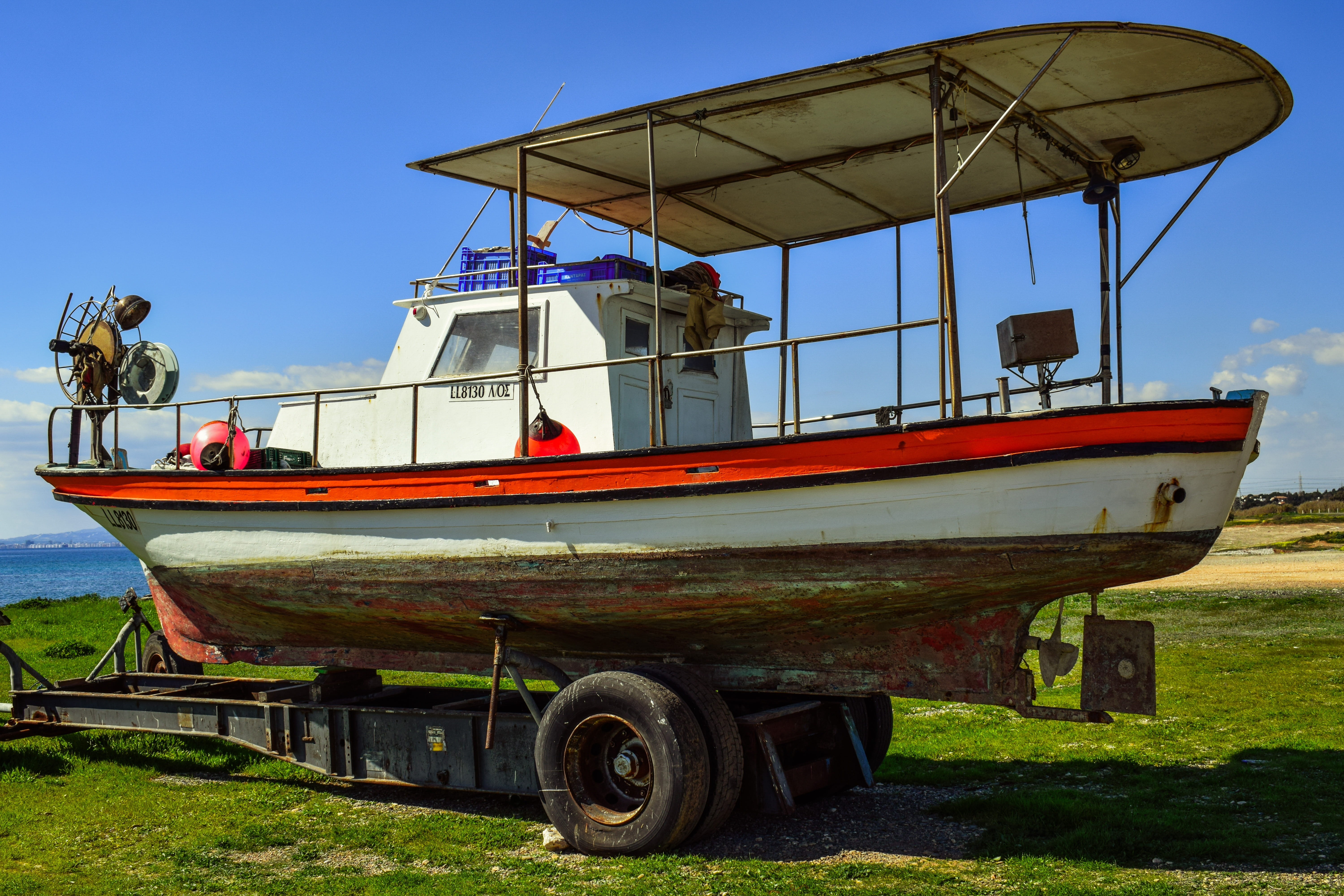 nature, architecture, building exterior, Marine, Repair, mode of transportation, no people, blue, sea, water, dockyard, fishing industry, fishing boat, HD Wallpaper