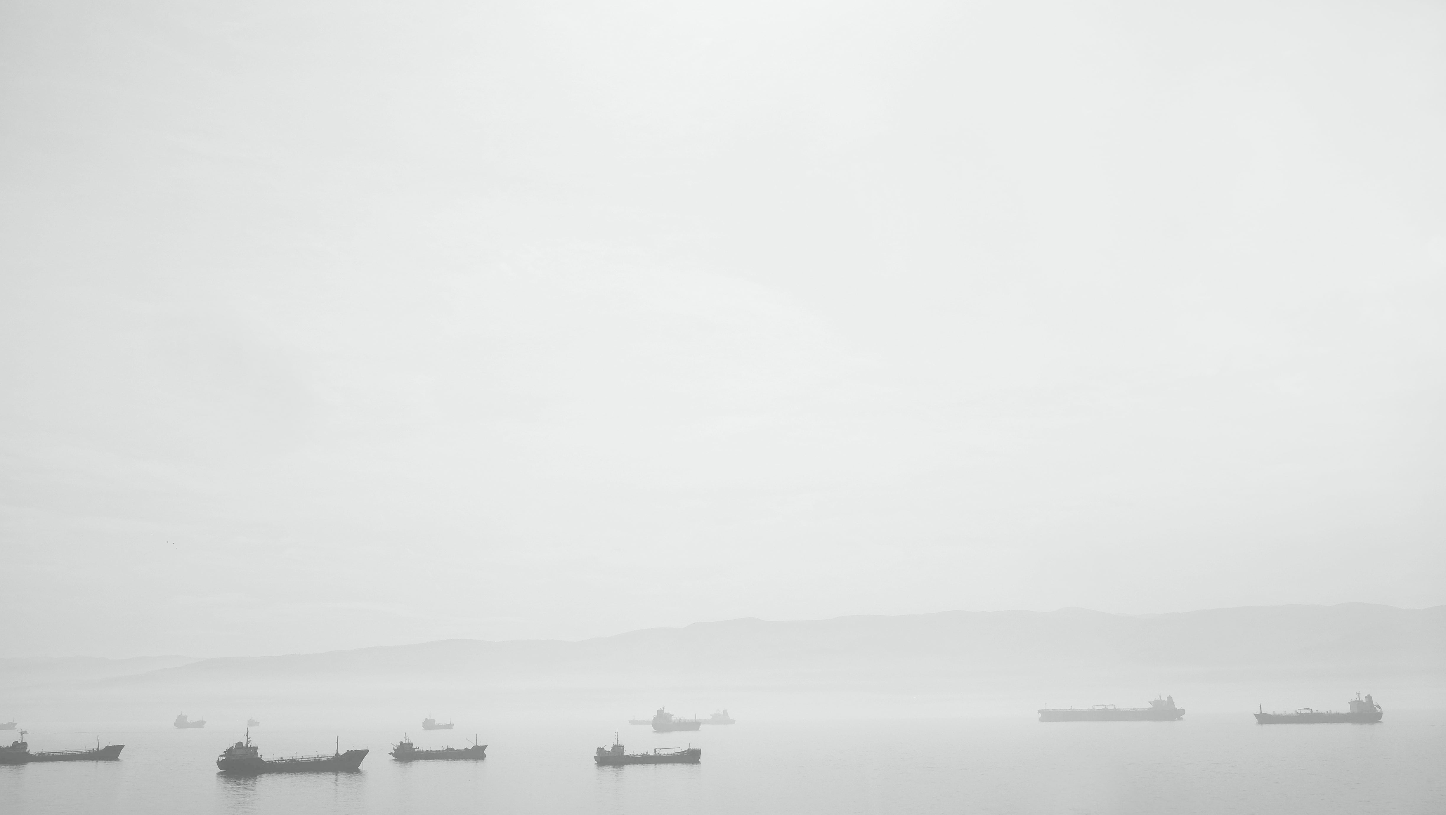 ocean, ship, outdoors, scenics - nature, ships, nature, body, tranquil scene, beauty in nature, cold temperature, copy space, grey, no people, sky, sea, HD Wallpaper
