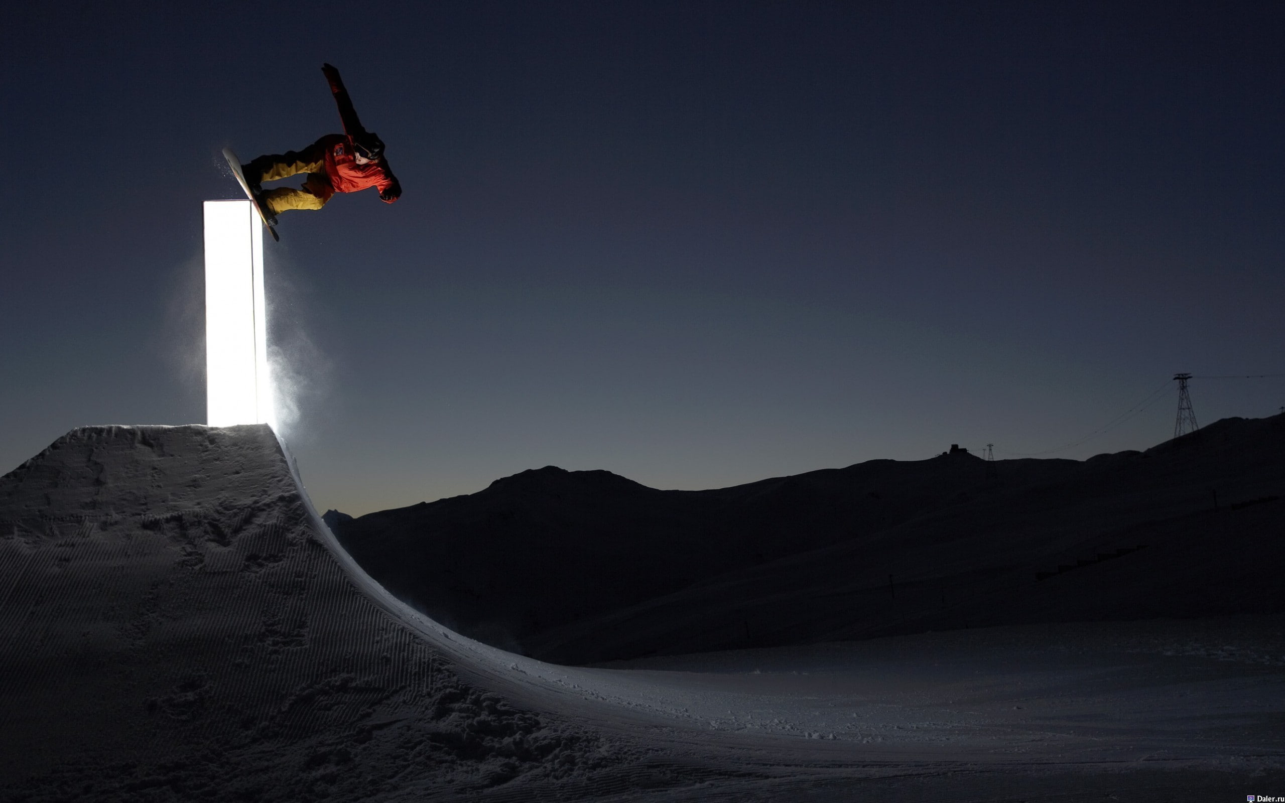sport, night, 2K, snowboarding, HD Wallpaper
