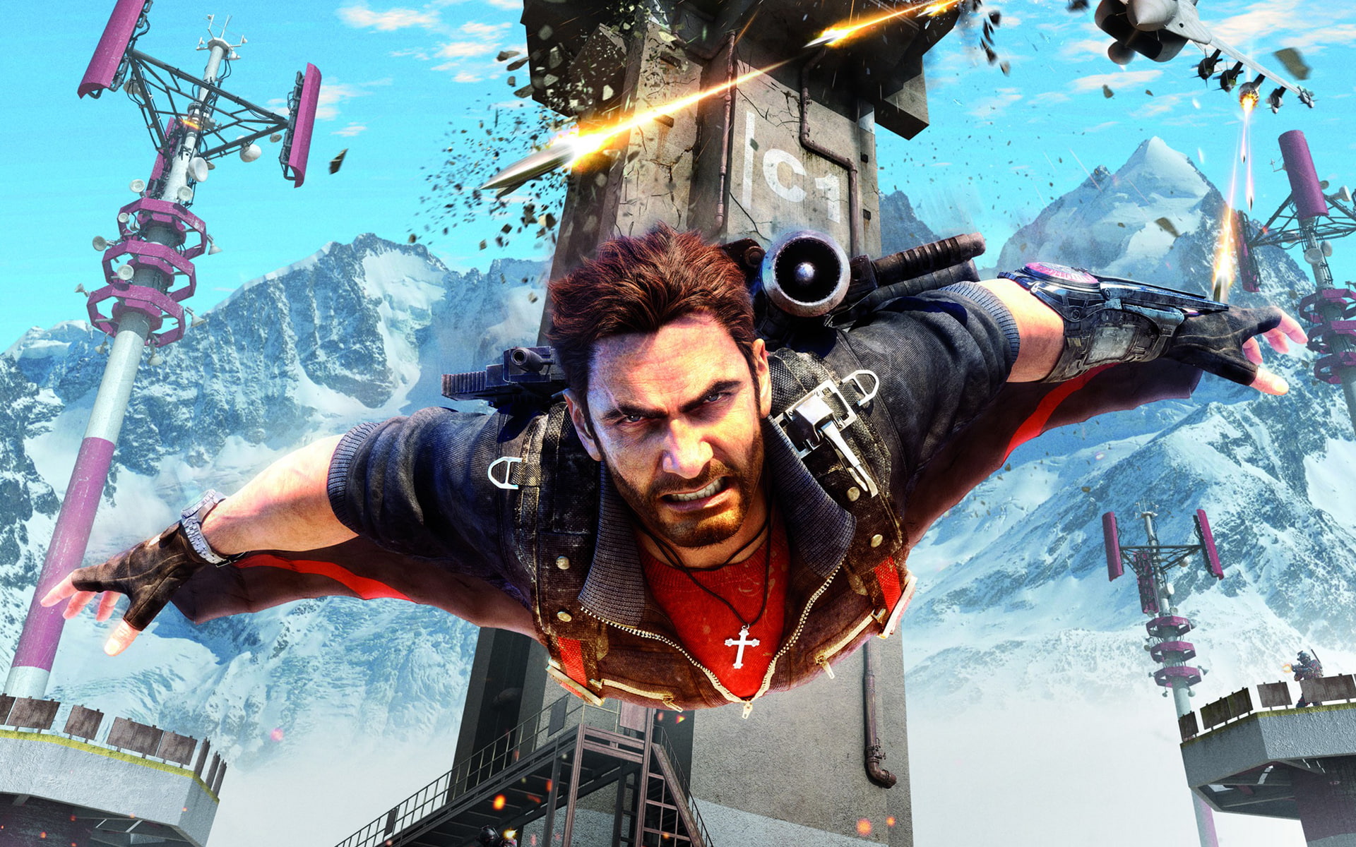 Wingsuit, 1080P, Just Cause 3, Rico Rodriguez (Just Cause), Just Cause, HD Wallpaper