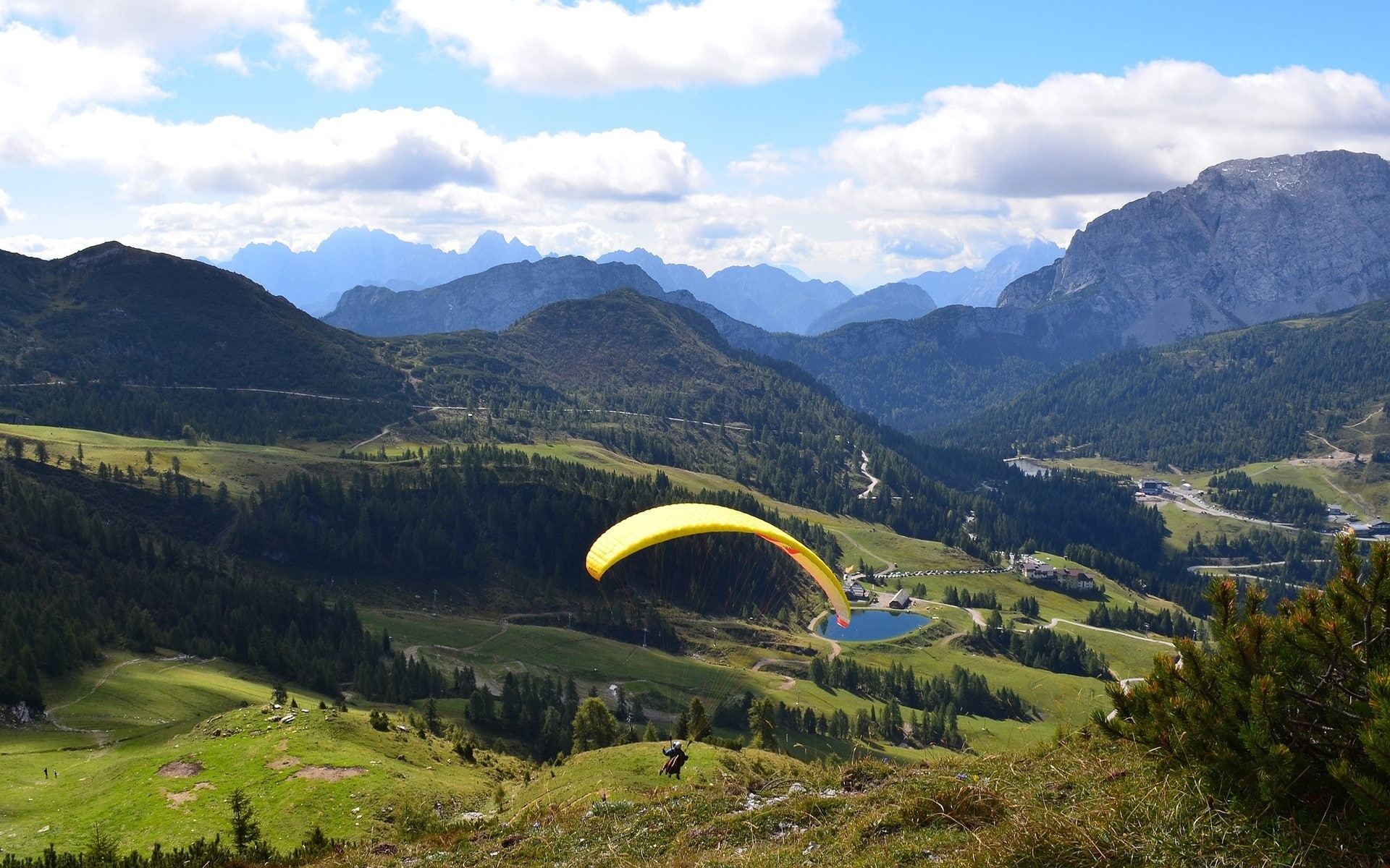 mountains, Austria, non-urban scene, landscape, adventure, cloud - sky, environment, tree, scenics - nature, outdoors, tranquil scene, Alps in Carinthia, HD Wallpaper