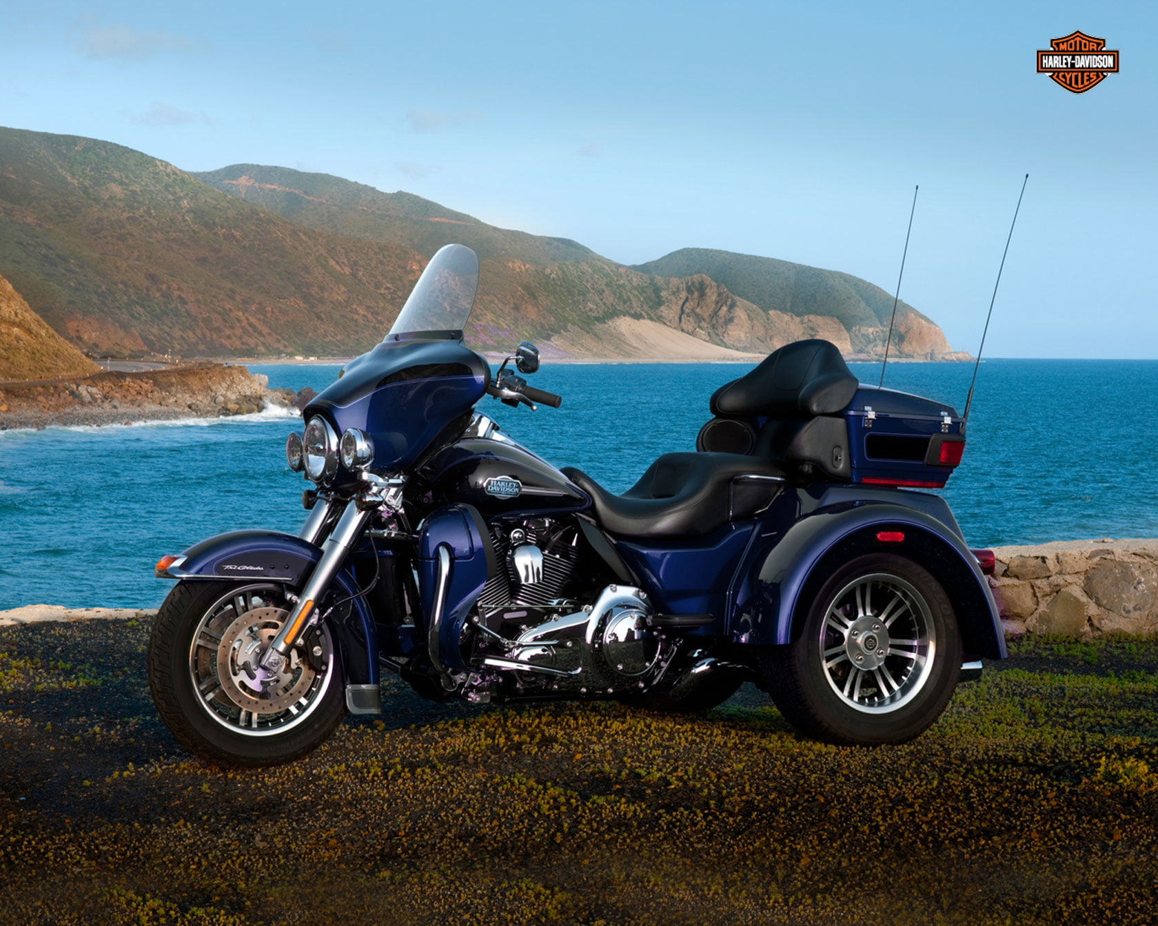 720P, tri glide, flhtcutg, tri, harley, davidson, glide, ultra, 2013, classic, HD Wallpaper