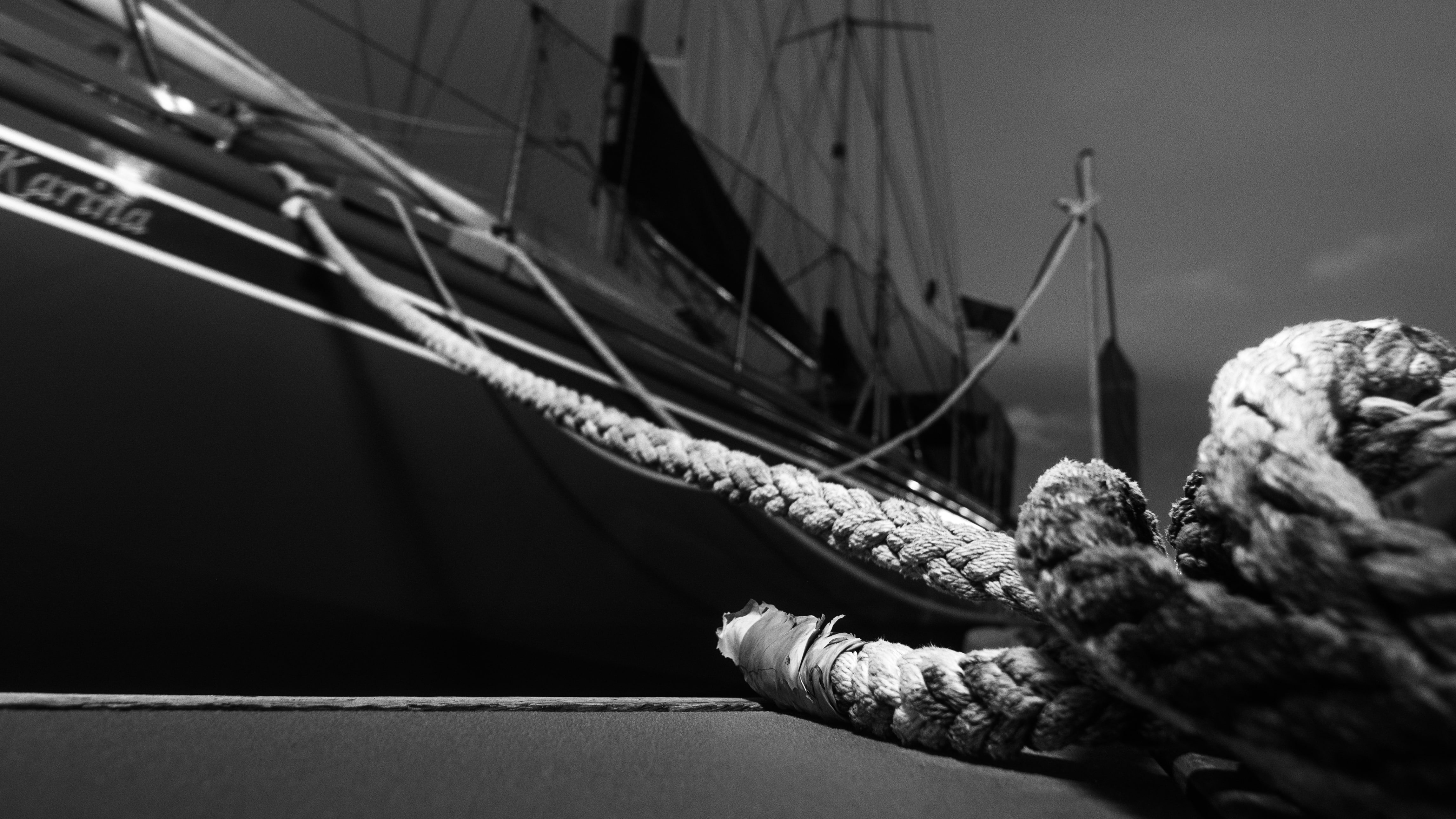 harbor, mode of transportation, pole, yachting, transportation, yacht, selective focus, anchored, rope, ship, luxury, sailing ship, nature, rigging, water, HD Wallpaper
