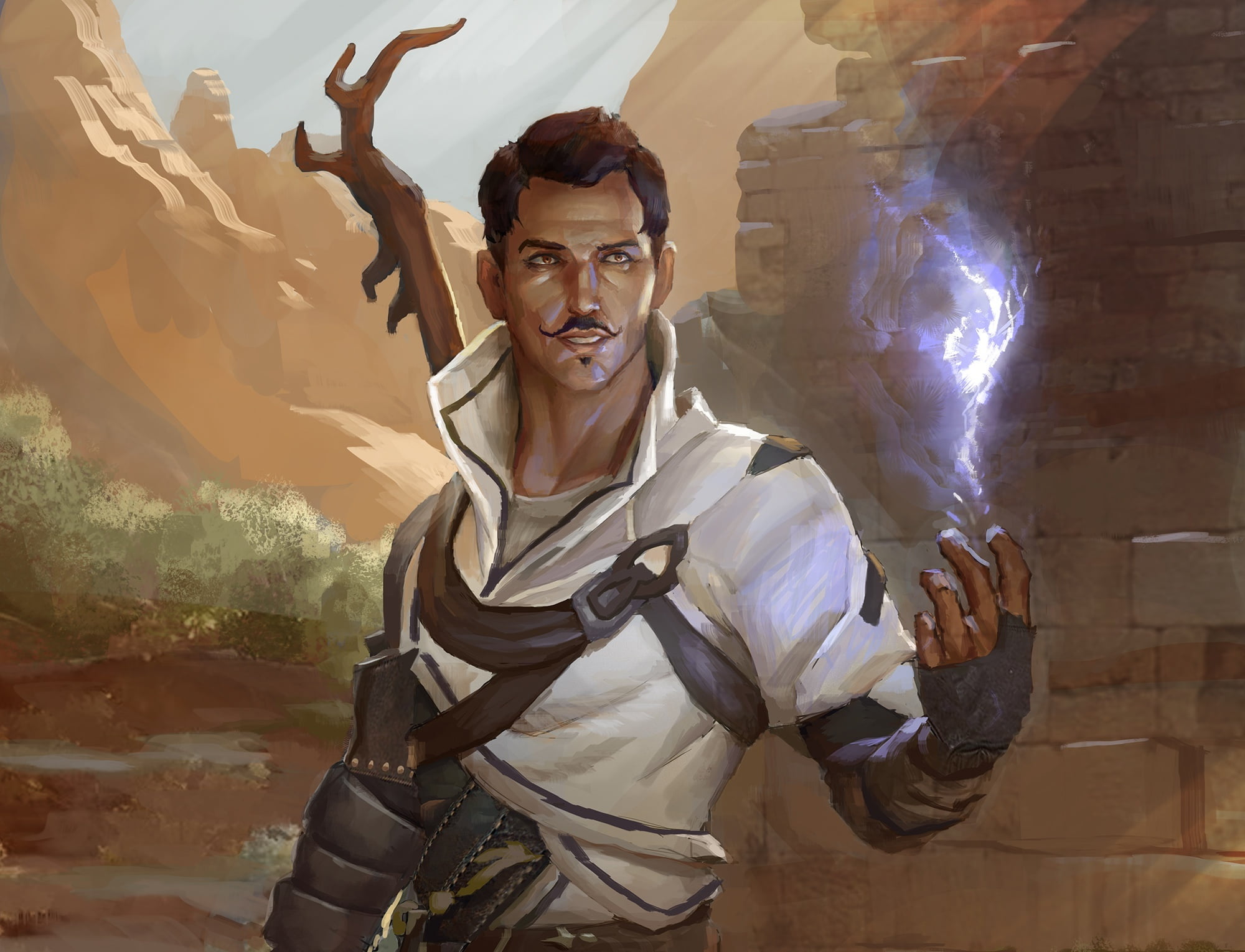 leisure activity, men, karate, glasses, white, real people, wearing, young adult, waist up, people, standing, casual clothing, top, copy Space, dragon age inquisition, HD Wallpaper