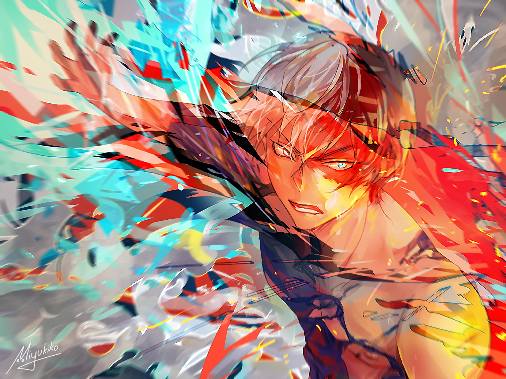 1080P, Todoroki Shōto, Boku no Hero Academia, HD Wallpaper
