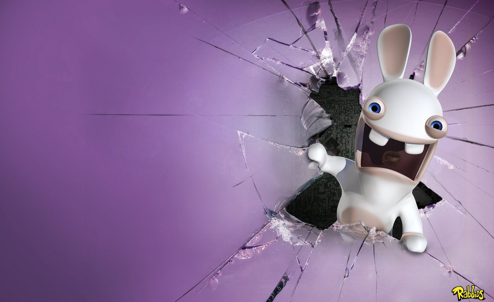 rabbit, celebration, no people, flower, colored background, white, christmas ornament, copy space, holiday, Video Game, Raving Rabbids, 720P, pink color, HD Wallpaper