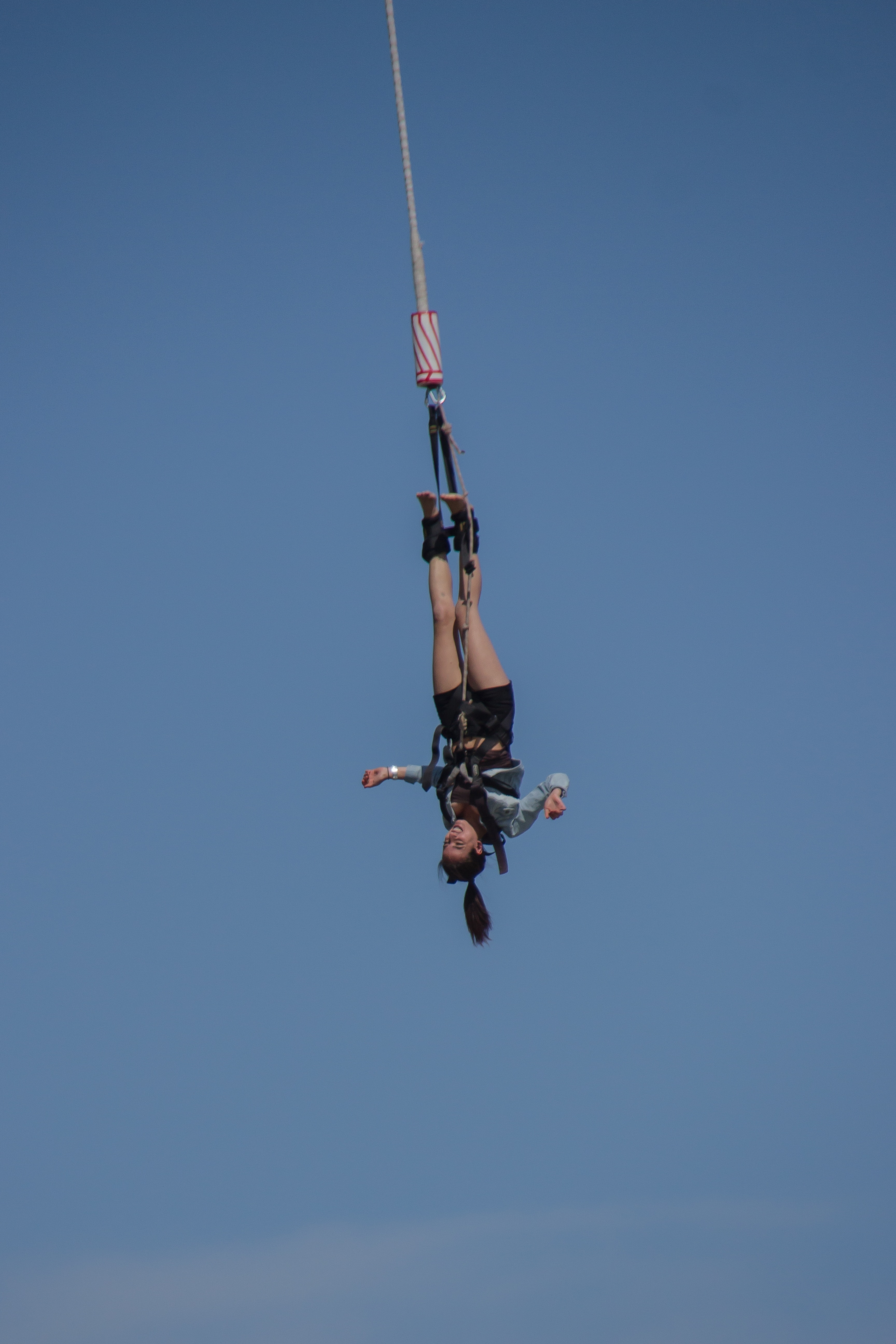 skill, lifestyles, rope, sport, risk, mid-air, woman, jump, 5K, men, vitality, bungy, bungee, outdoors, low angle view, day, leisure activity, freedom, Phone HD Wallpaper