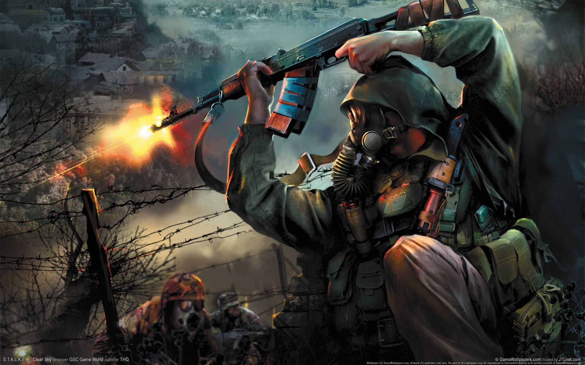 aggression, terrorism, smoke - Physical Structure, man, nature, weapons, uniform, accidents and disasters, warning sign, people, army, real people, two people, HD Wallpaper