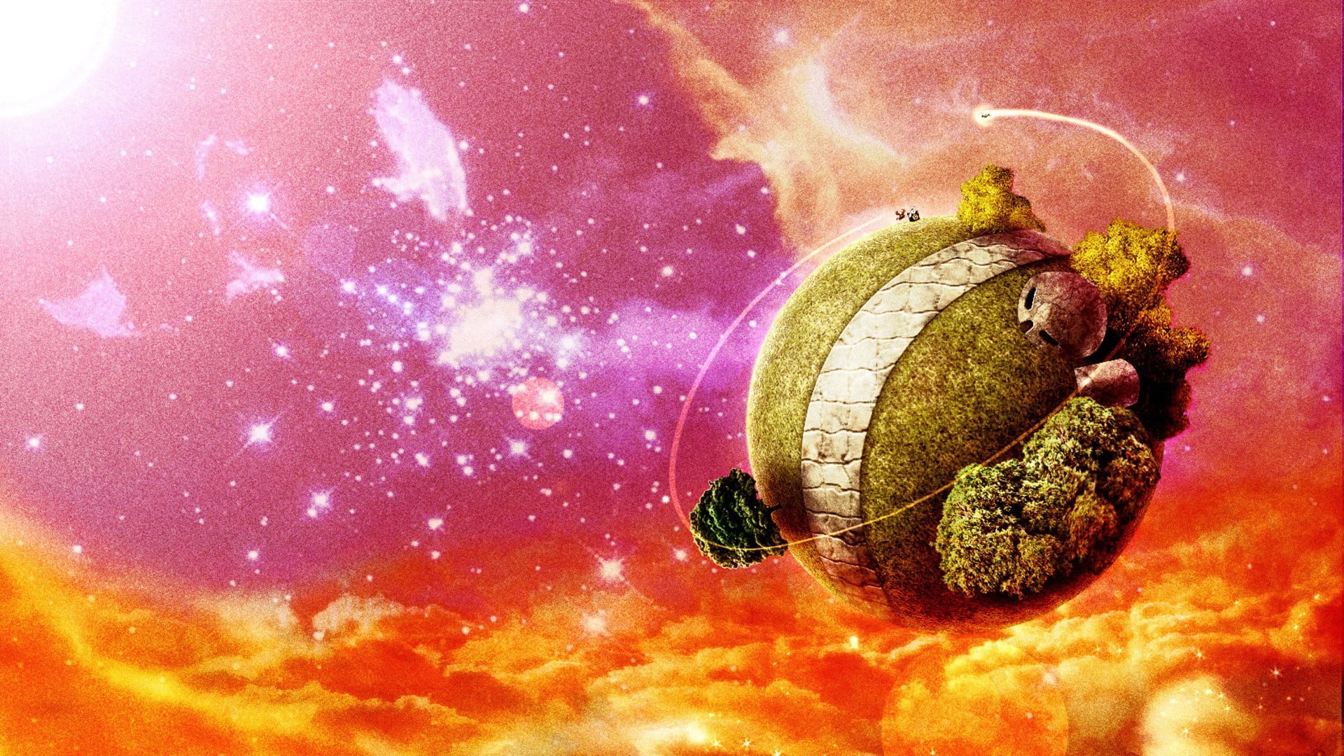 invertebrate, no people, animals in the wild, purple, beauty in nature, auto post production filter, 1080P, animal themes, space, Dragon Ball, digital composite, HD Wallpaper