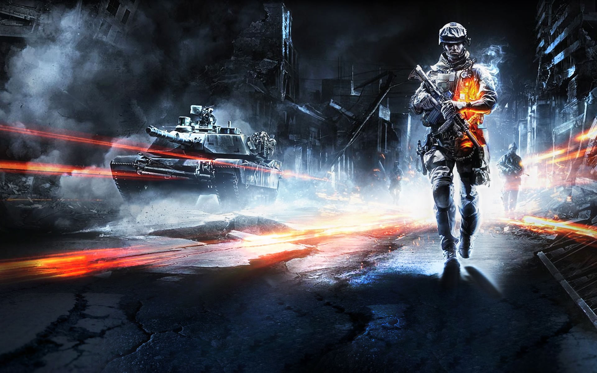 Battlefield, work helmet, occupation, clothing, motion, full length, accidents and disasters, standing, smoke - physical structure, fire hose, HD Wallpaper