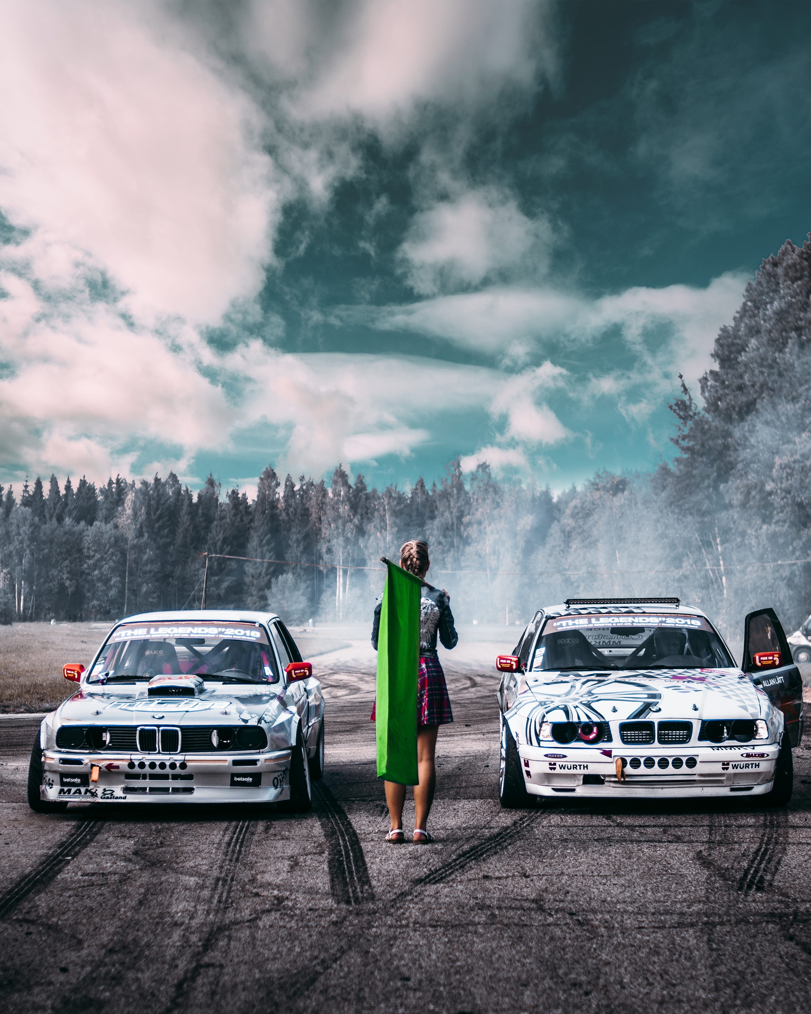 motorsport, drifting, stance, canada, sky, blue, competition, new, forest, modern, extreme Sports, road, transport, tree, car, sports Race, 4K, speed, Phone HD Wallpaper