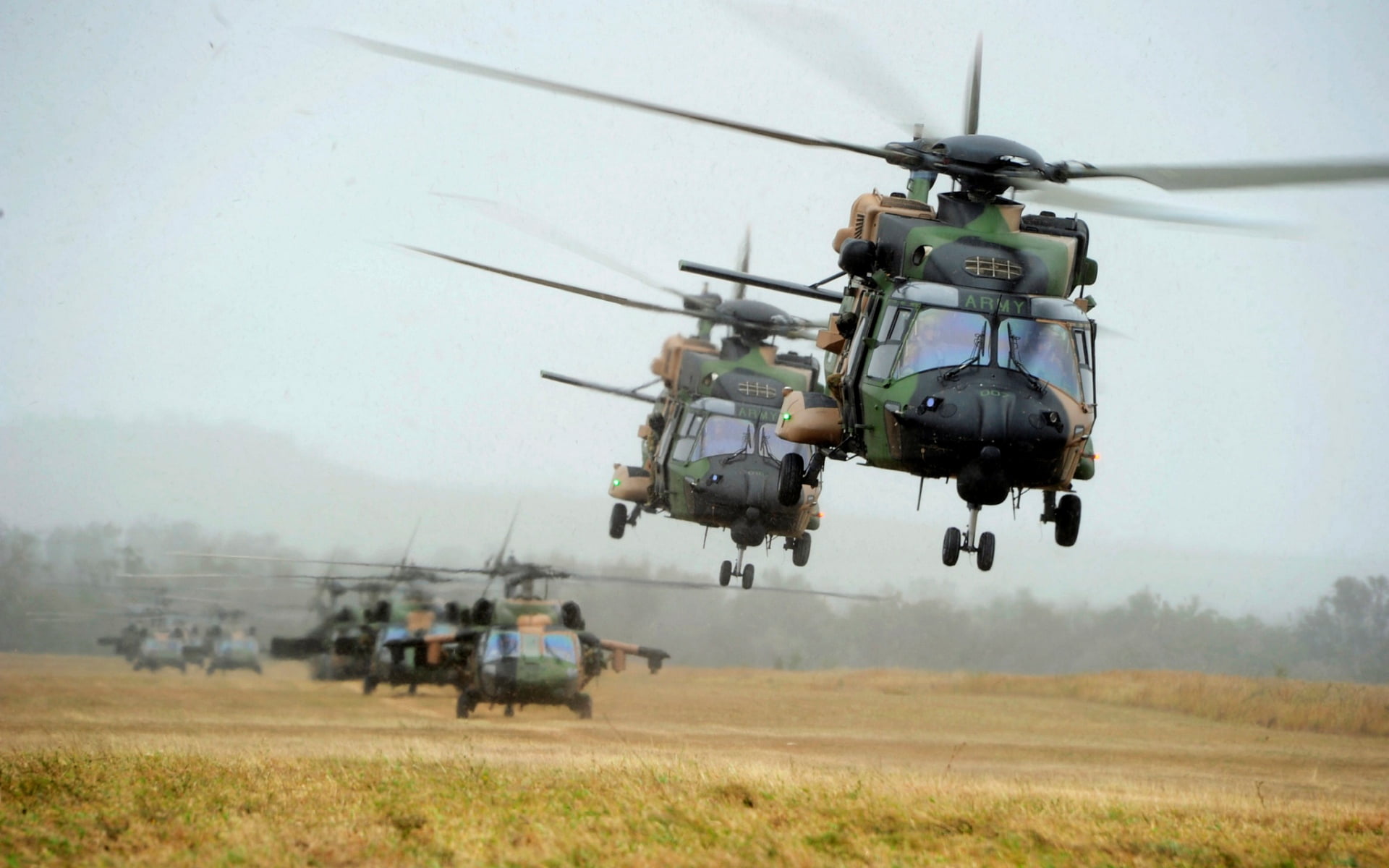 War and Army, navy, propeller, helicopters, day, lot, transportation, hovering, Aircraft, on the move, army, incidental people, government, outdoors, HD Wallpaper