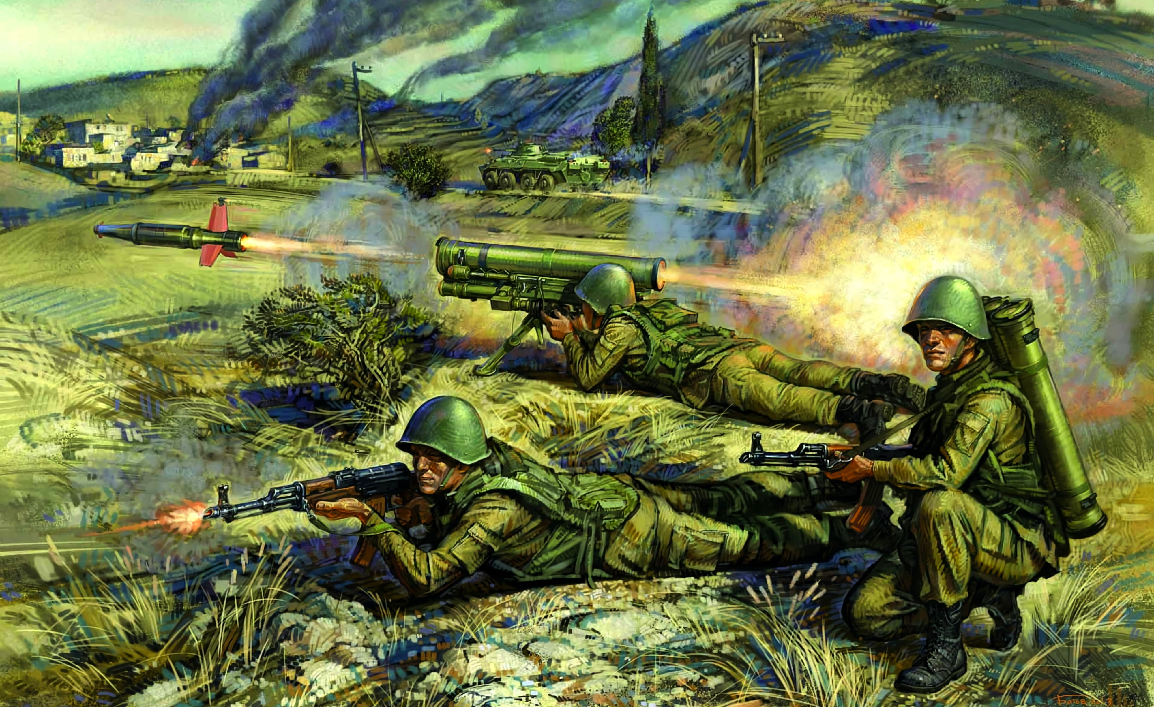 Soldiers, 4K, Anti-tank missile system Metis, AKM, The Soviet Army, HD Wallpaper
