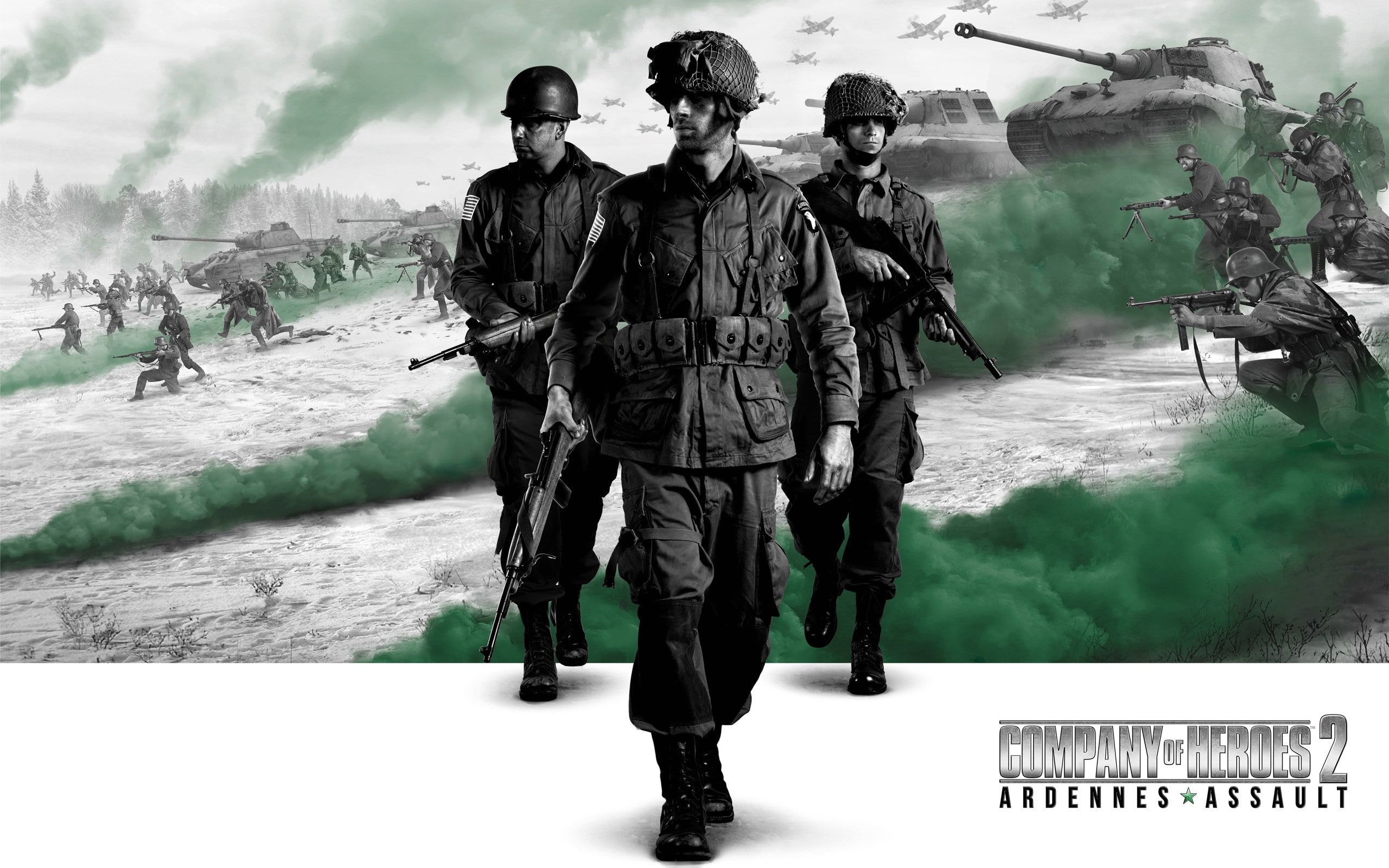 armed forces, special forces, Company of Heroes 2: Ardennes Assault, government, 2K, army soldier, nature, war, rifle, weapon, army, digital composite, HD Wallpaper