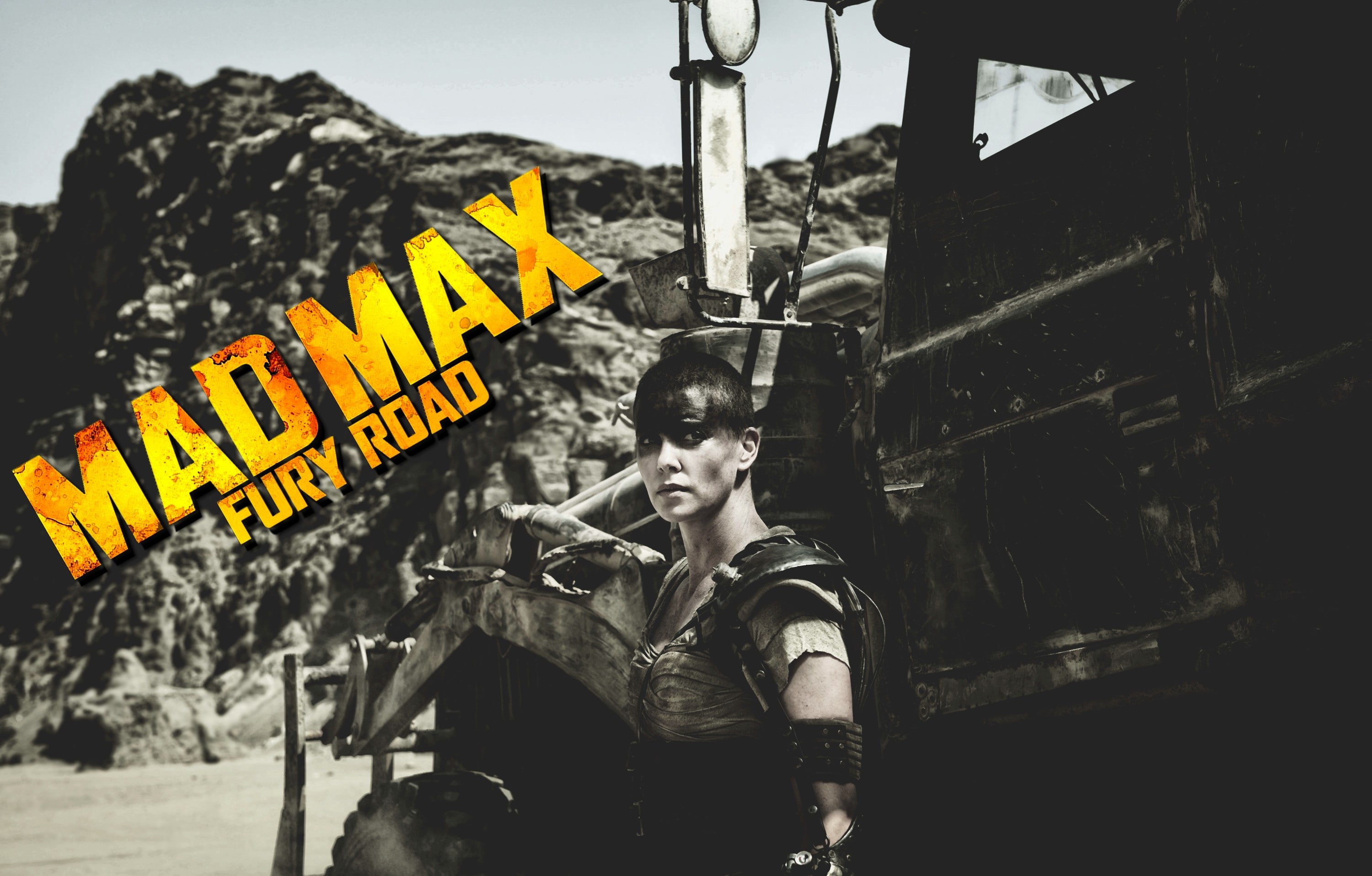 theron, fury, road, apocalyptic, charlize theron, charlize, 2K, mad, movies, mad max: fury road, max, HD Wallpaper