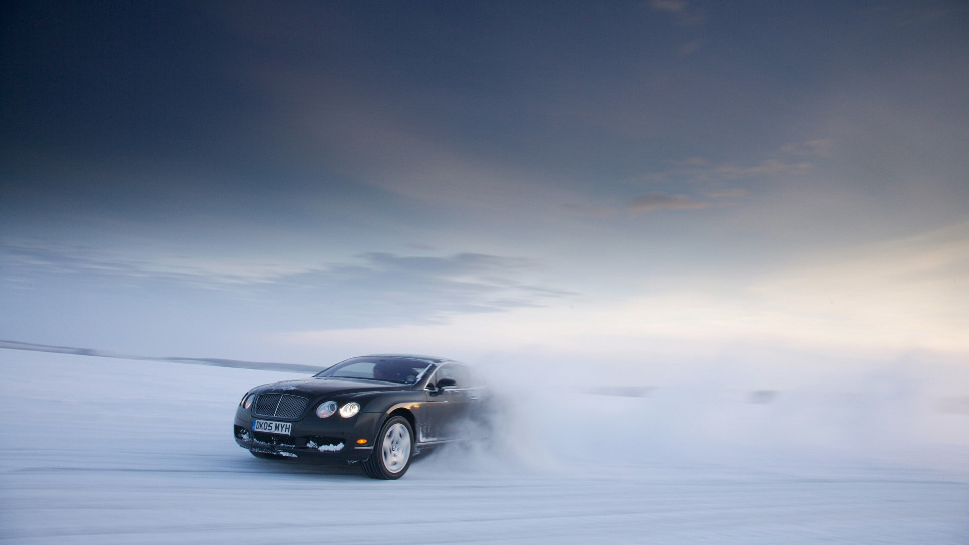 drift, continental, cars, blur, motion, bentley, 1080P, snow, hd, winter, HD Wallpaper