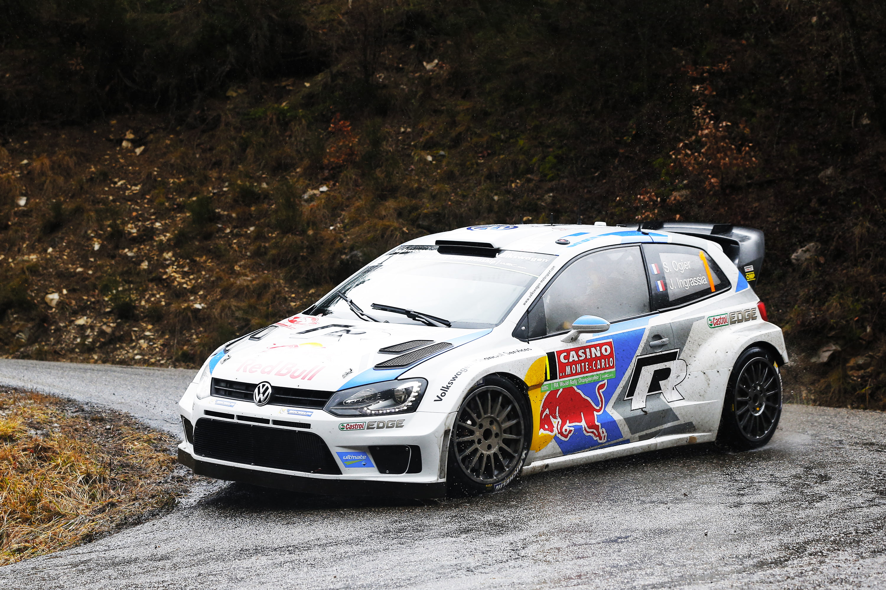 Overcast, Turn, Sebastien Ogier, Volkswagen, Speed, Polo, Rally, WRC, 2K, Auto, HD Wallpaper