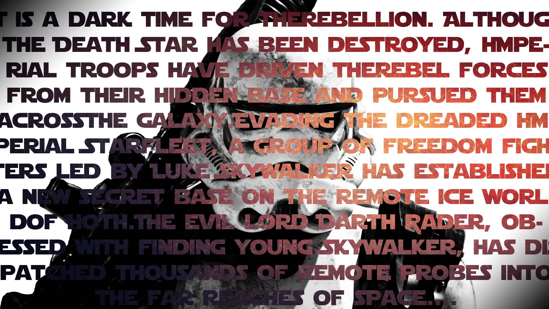 Star Wars, typography, Star Wars: Episode V - The Empire Strikes Back, stormtrooper, 720P, double exposure, HD Wallpaper