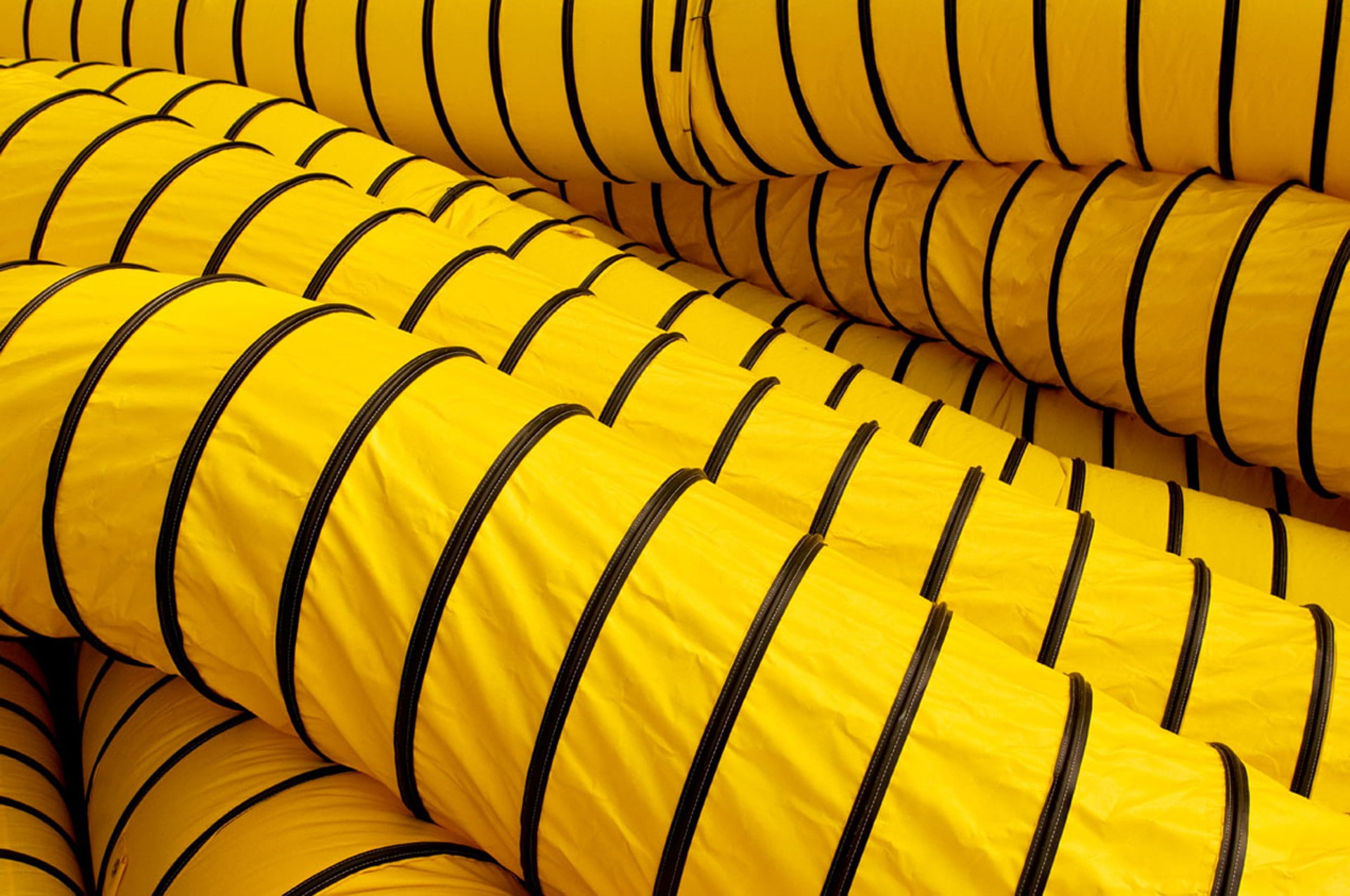 textured, still life, hose, close-up, no people, stack, backgrounds, repetition, side by side, indoors, in a row, inflatable, large group of objects, yellow, HD Wallpaper