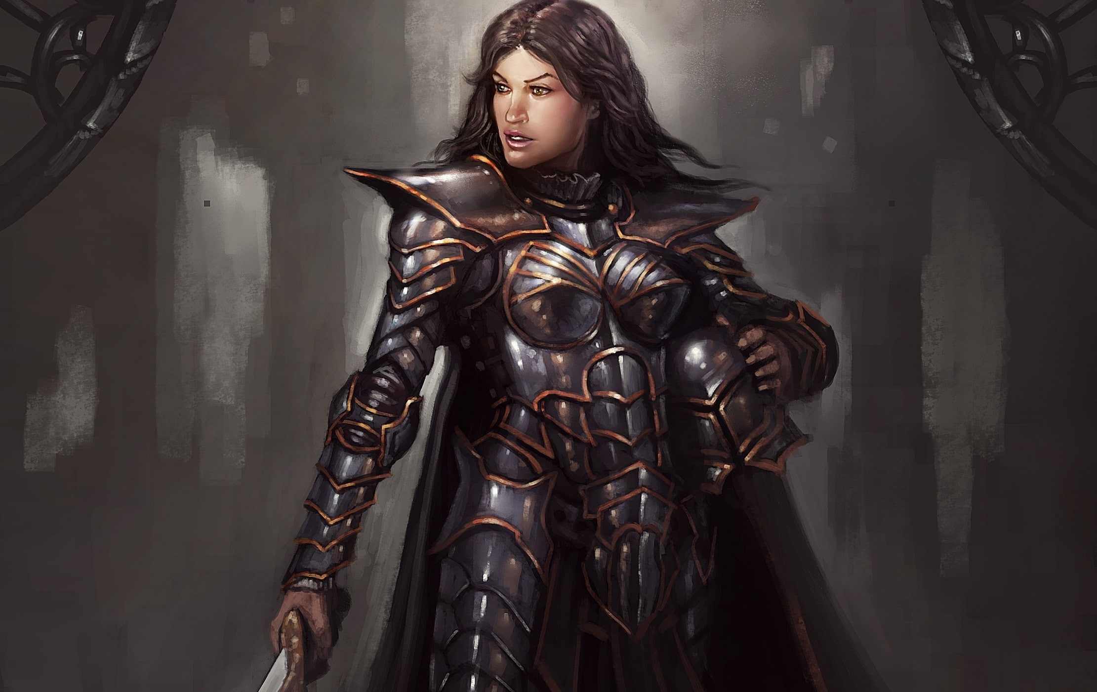 art, knight, 1080P, female, trek, chracter, star, fantasy art, armor, fantasy, HD Wallpaper