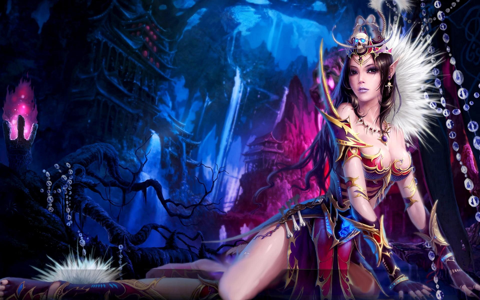 beautiful, 3d and abstract, 1080P, princess, HD Wallpaper
