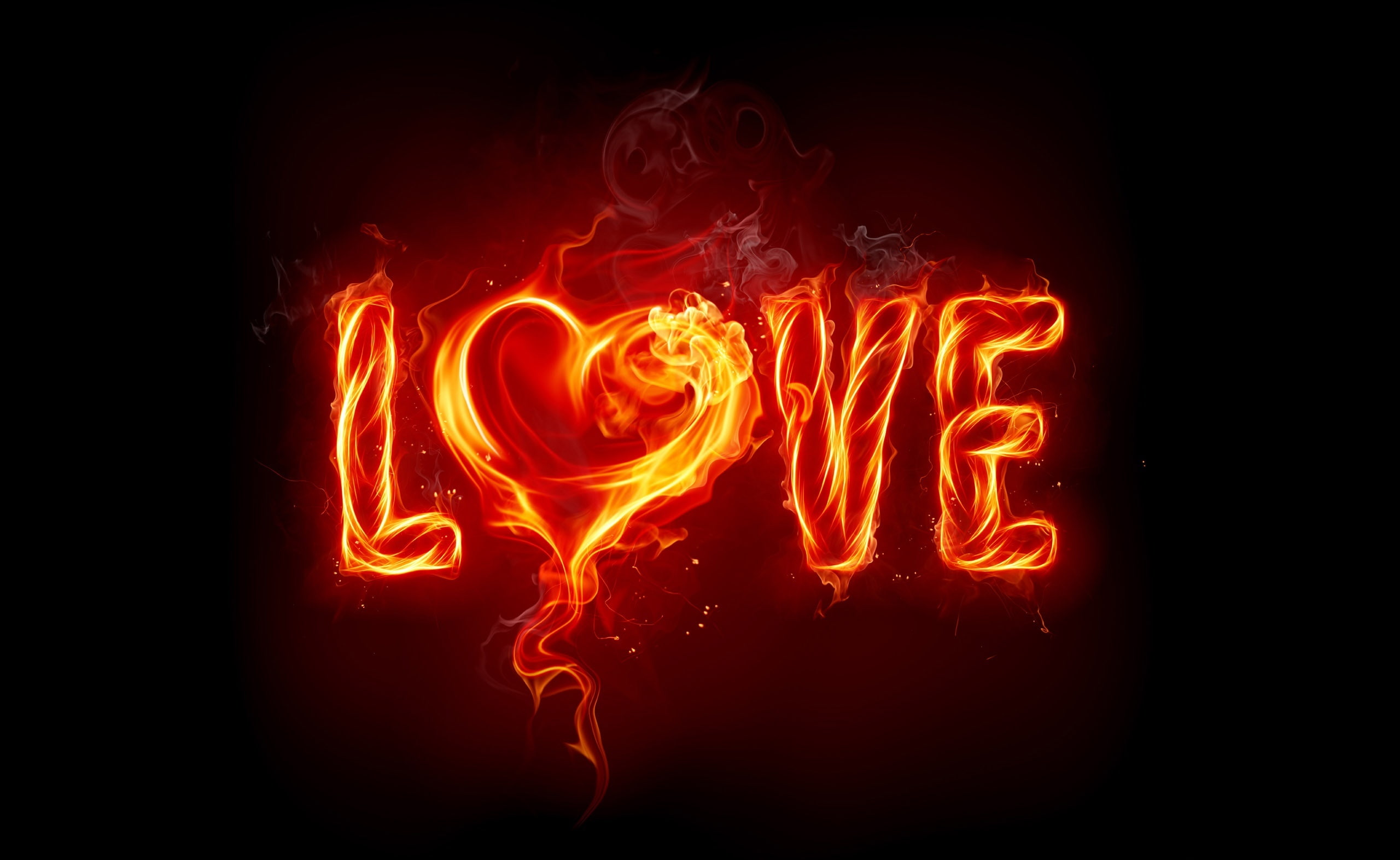 art, black background, burning, indoors, 2K, flame, glowing, close-up, heat - temperature, Love, no people, motion, fire - natural phenomenon, nature, HD Wallpaper