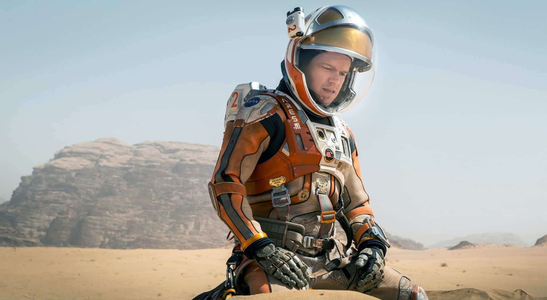 holding, helmet, security, Other Movies, sport, the martian, protection, safety harness, Movies, nature, sports helmet, sky, outdoors, day, sports equipment, HD Wallpaper