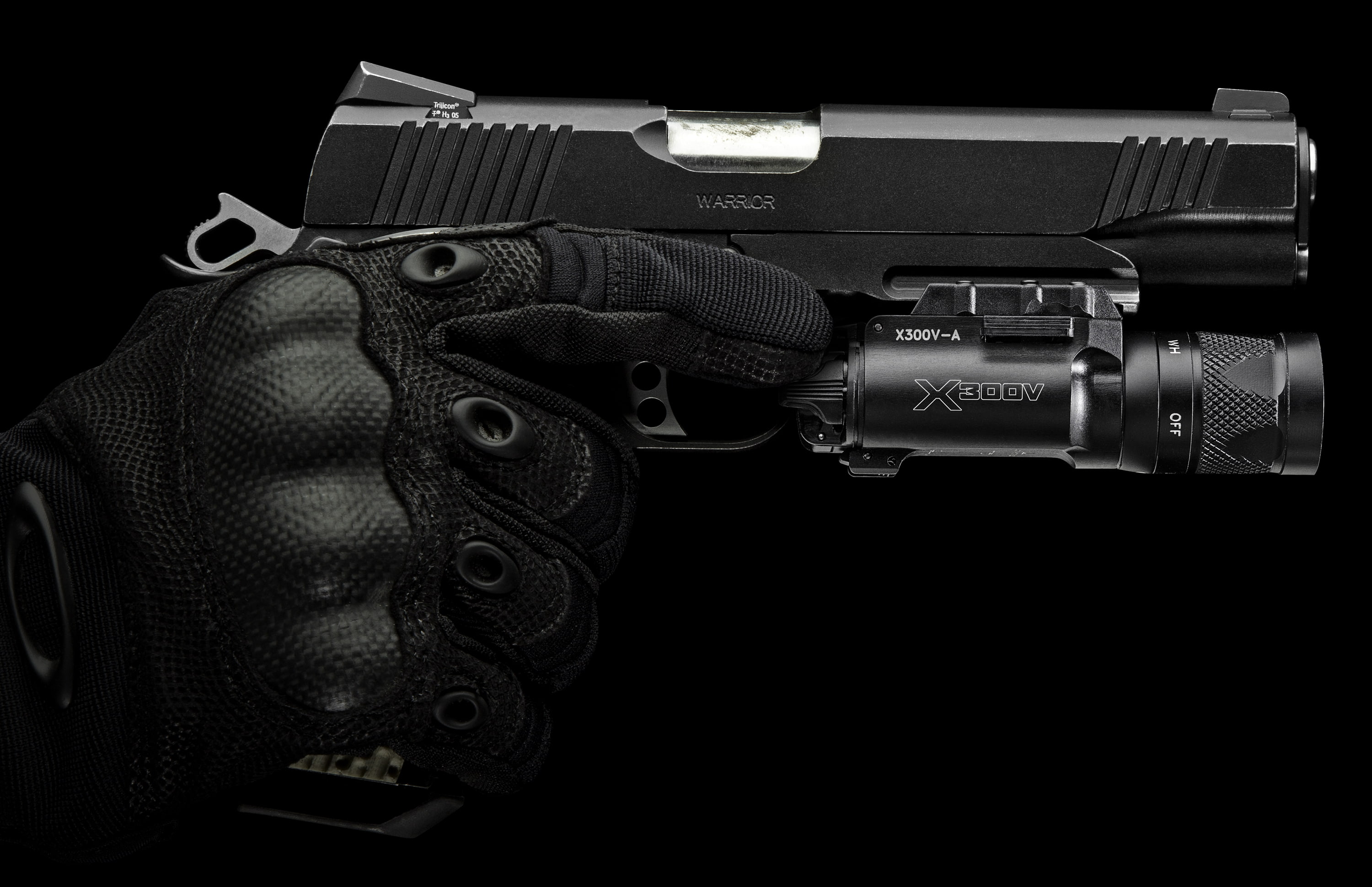 close-up, communication, 2K, safety, warning sign, studio Shot, weapon, sign, equipment, security, gloves, white, pistol, gun, protection, still life, HD Wallpaper