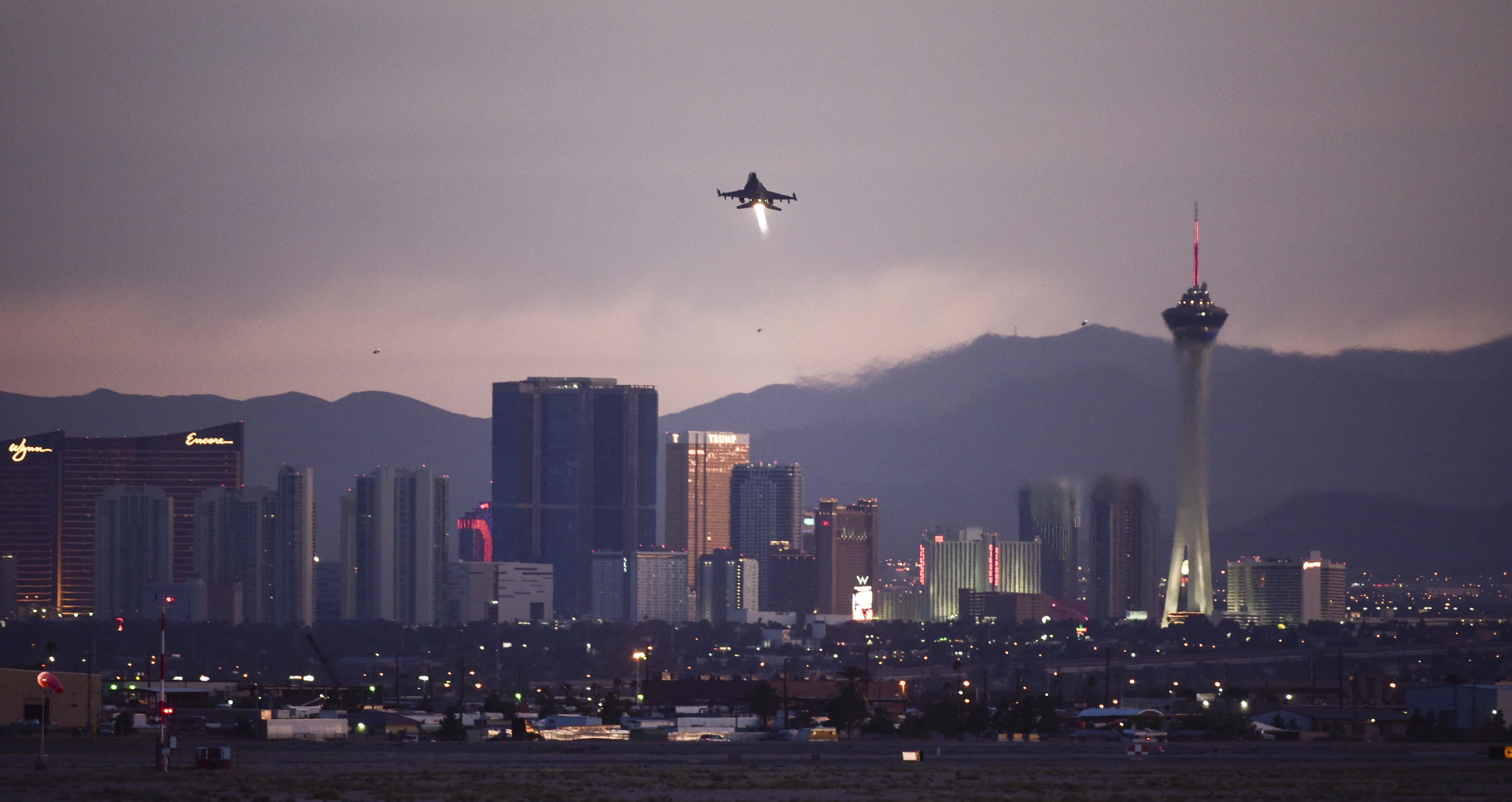 urban skyline, no people, sky, technology, 5K, built structure, nellis air force base, military, landscape, cityscape, fumes, las vegas, architecture, HD Wallpaper