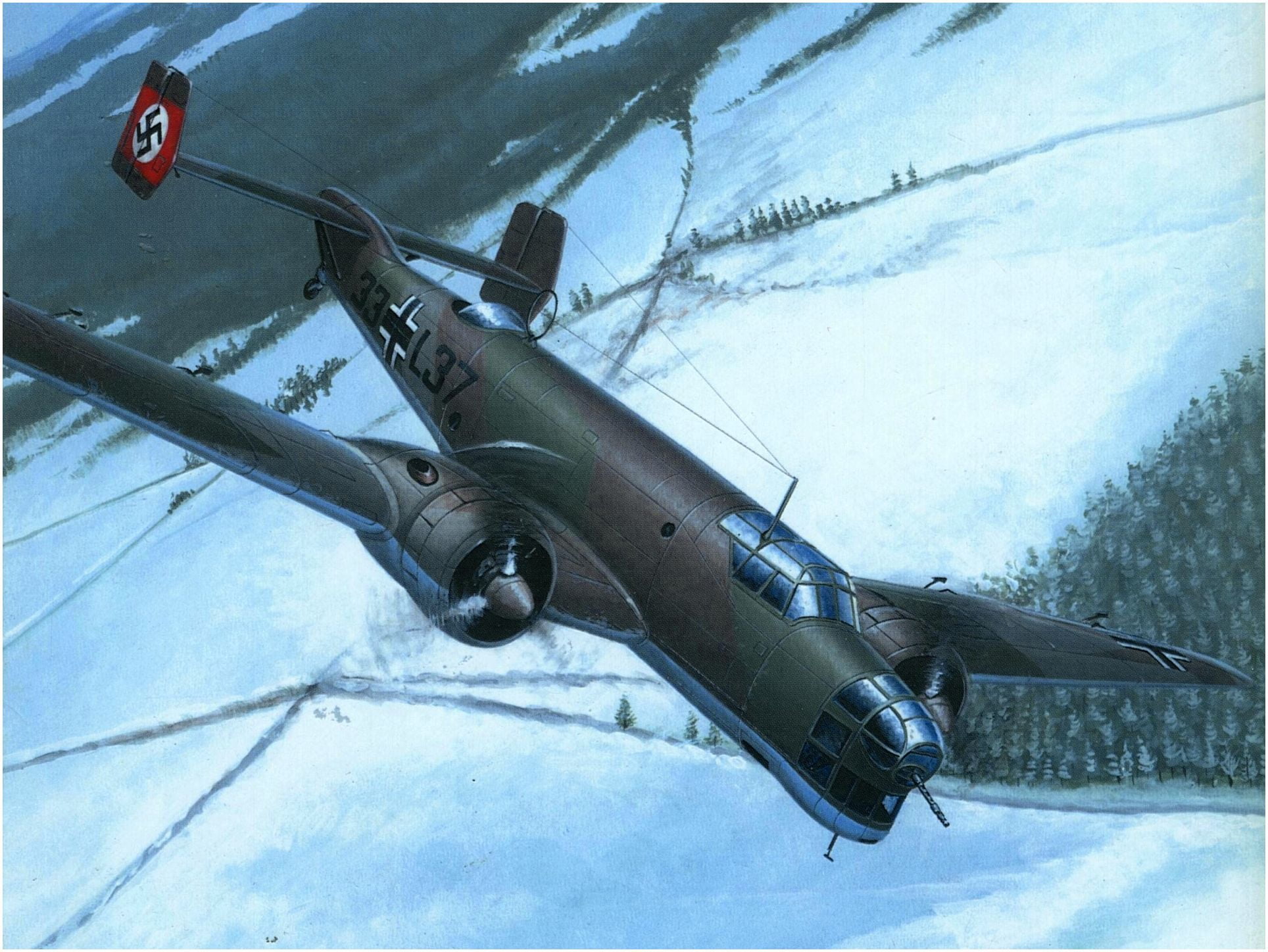 outdoors, snow, german aircraft, airplane, aerospace industry, ww2, military, cold, no people, ice, mountain, air vehicle, mode of transportation, gray, HD Wallpaper
