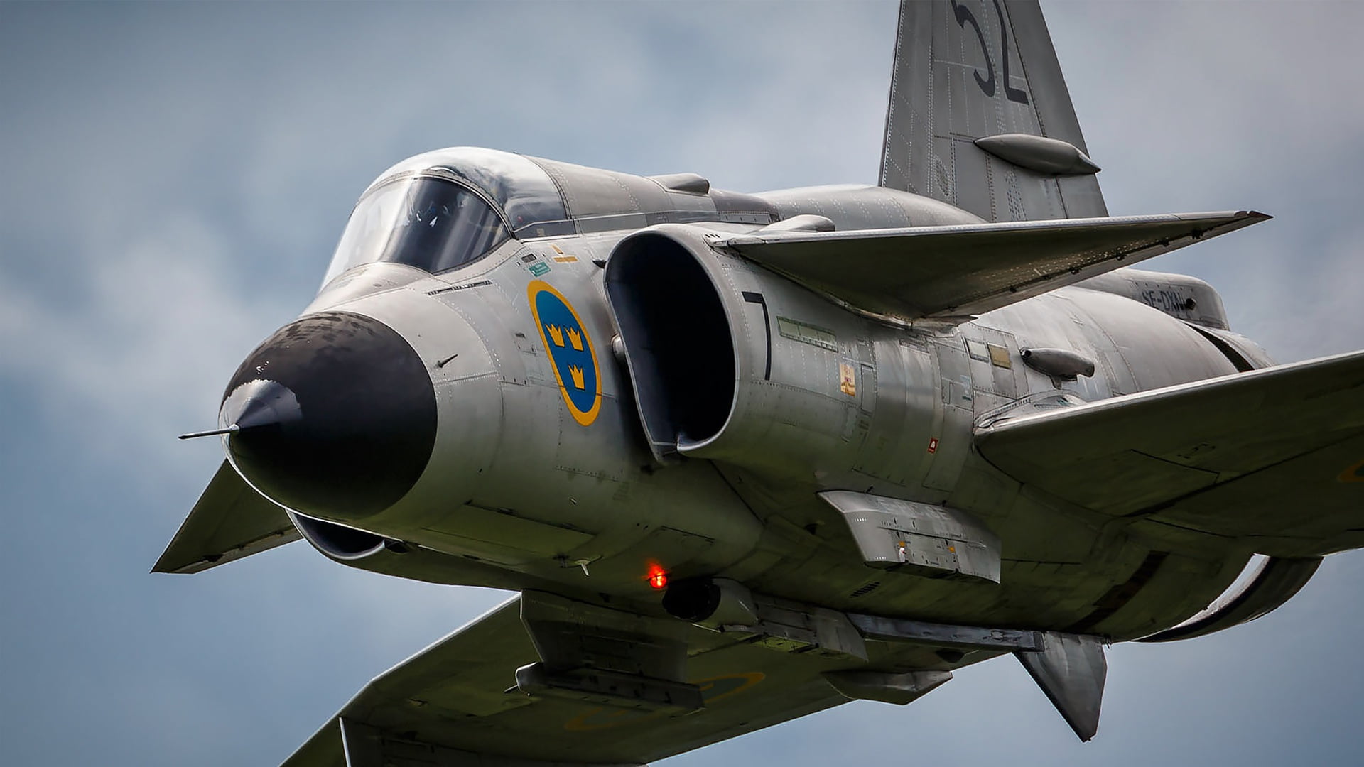 Jet Fighter, Warplane, Aircraft, Saab 37 Viggen, Jet Fighters, 1080P, HD Wallpaper
