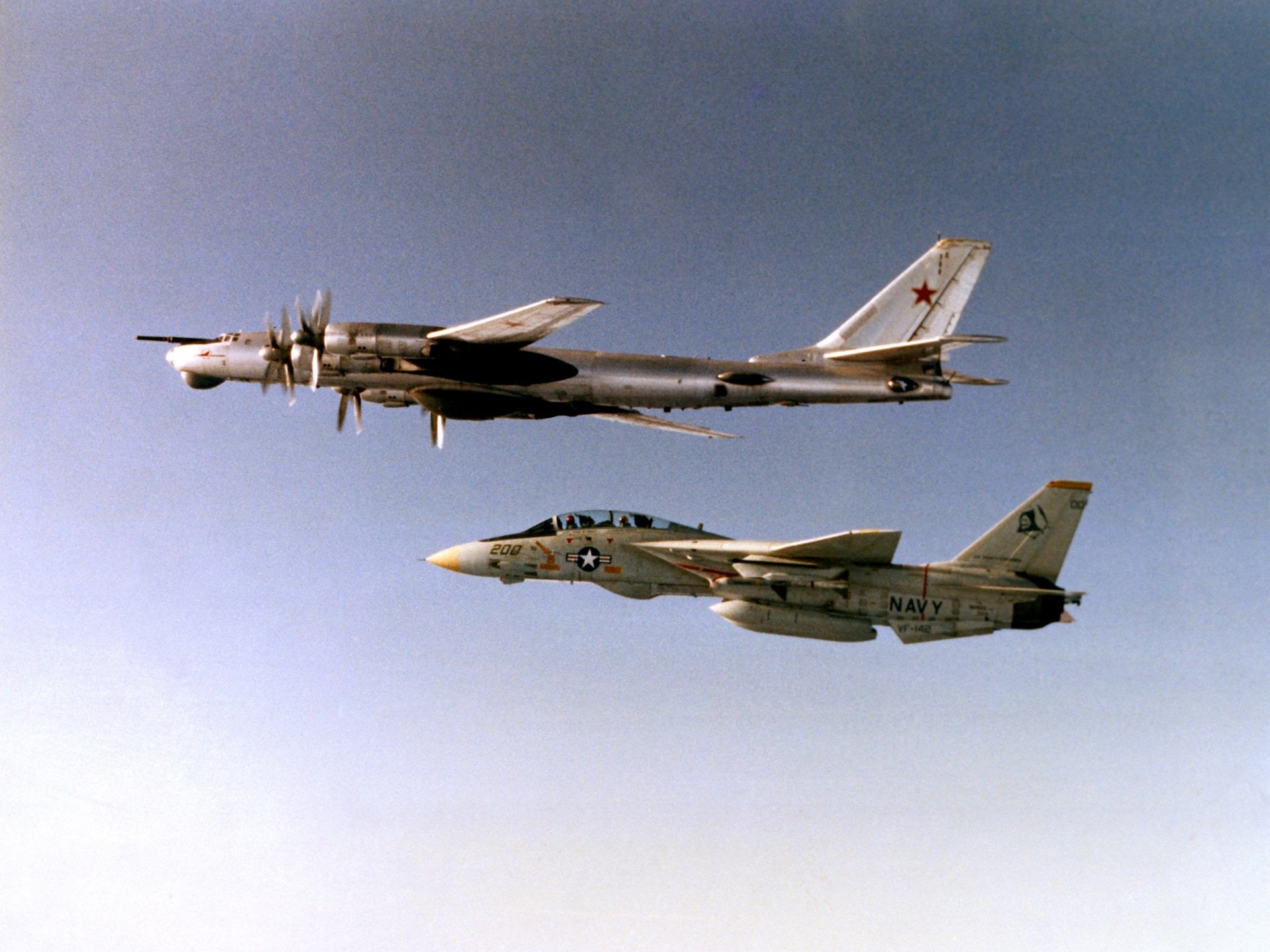 Aircraft, 1080P, Grumman F-14 Tomcat, Tupolev Tu-95, Military Aircrafts, HD Wallpaper