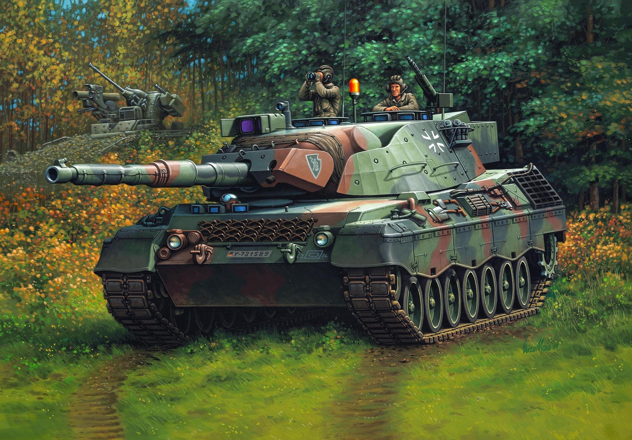 Germany, military, old, camouflage, battle, figure, russia, Enzo Maio, leopard 1, tree, grass, fighting, power, battlefield, world War II, weapon, land Vehicle, HD Wallpaper