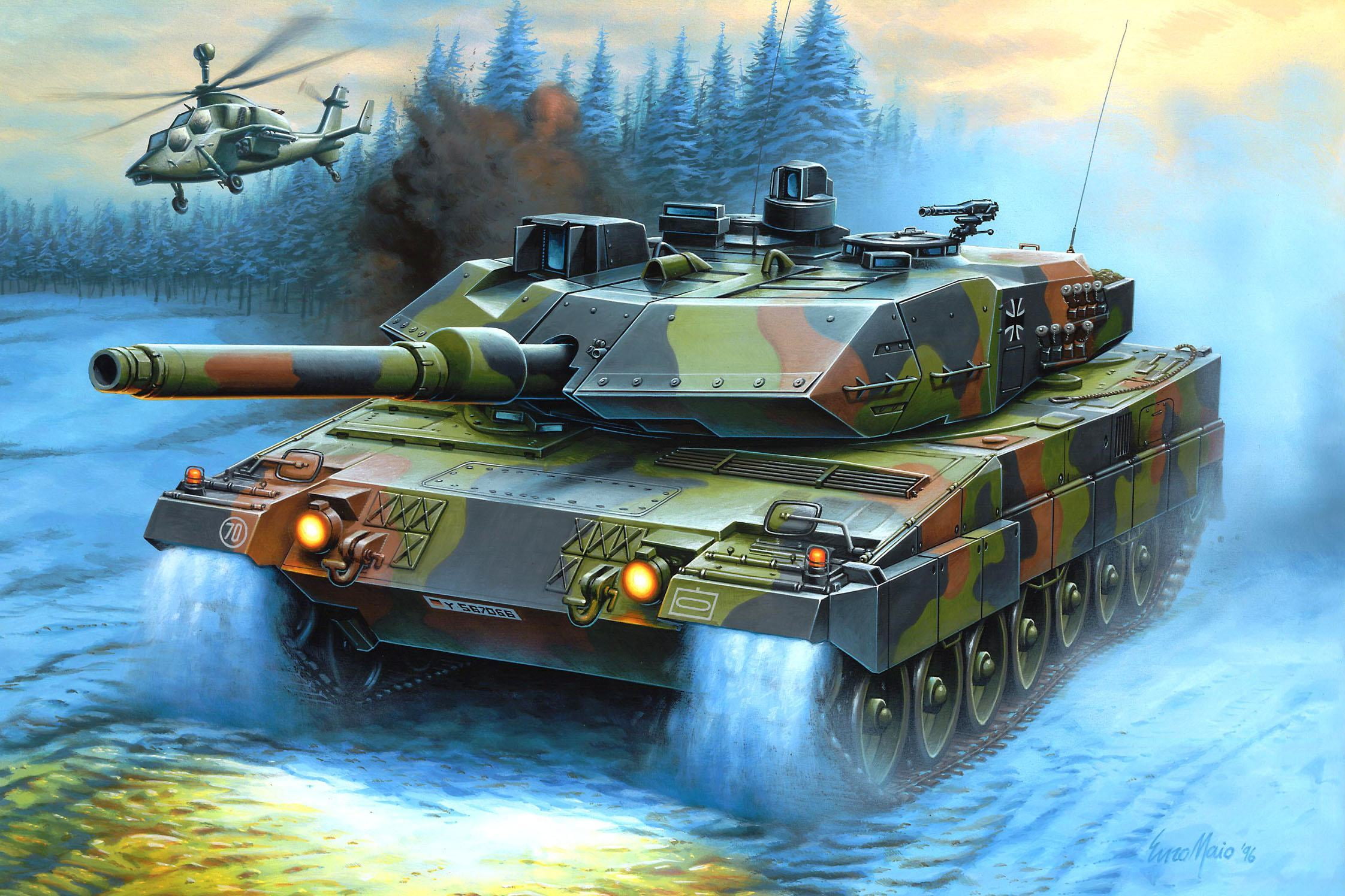 illustration, no people, outdoors, the Bundeswehr, main battle tank, old, leopard 2, green, war, land Vehicle, gun, army, day, transportation, cannon, armed Forces, HD Wallpaper