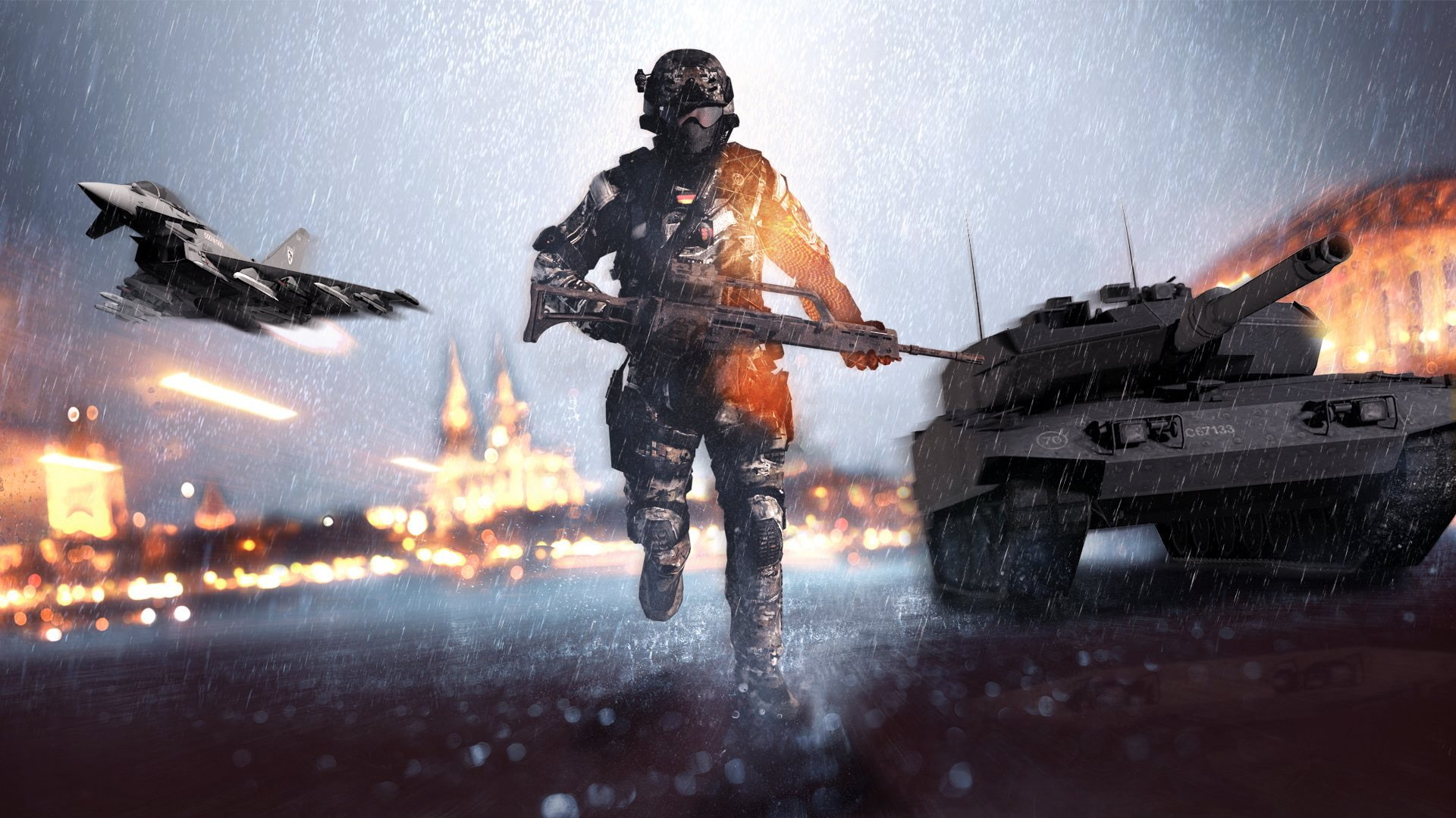 Tank, Heckler and Koch G36, Call Of Duty, Eurofighter Typhoon, Soldier, Battlefield, 1080P, Battlefield 4, Leopard 2, HD Wallpaper