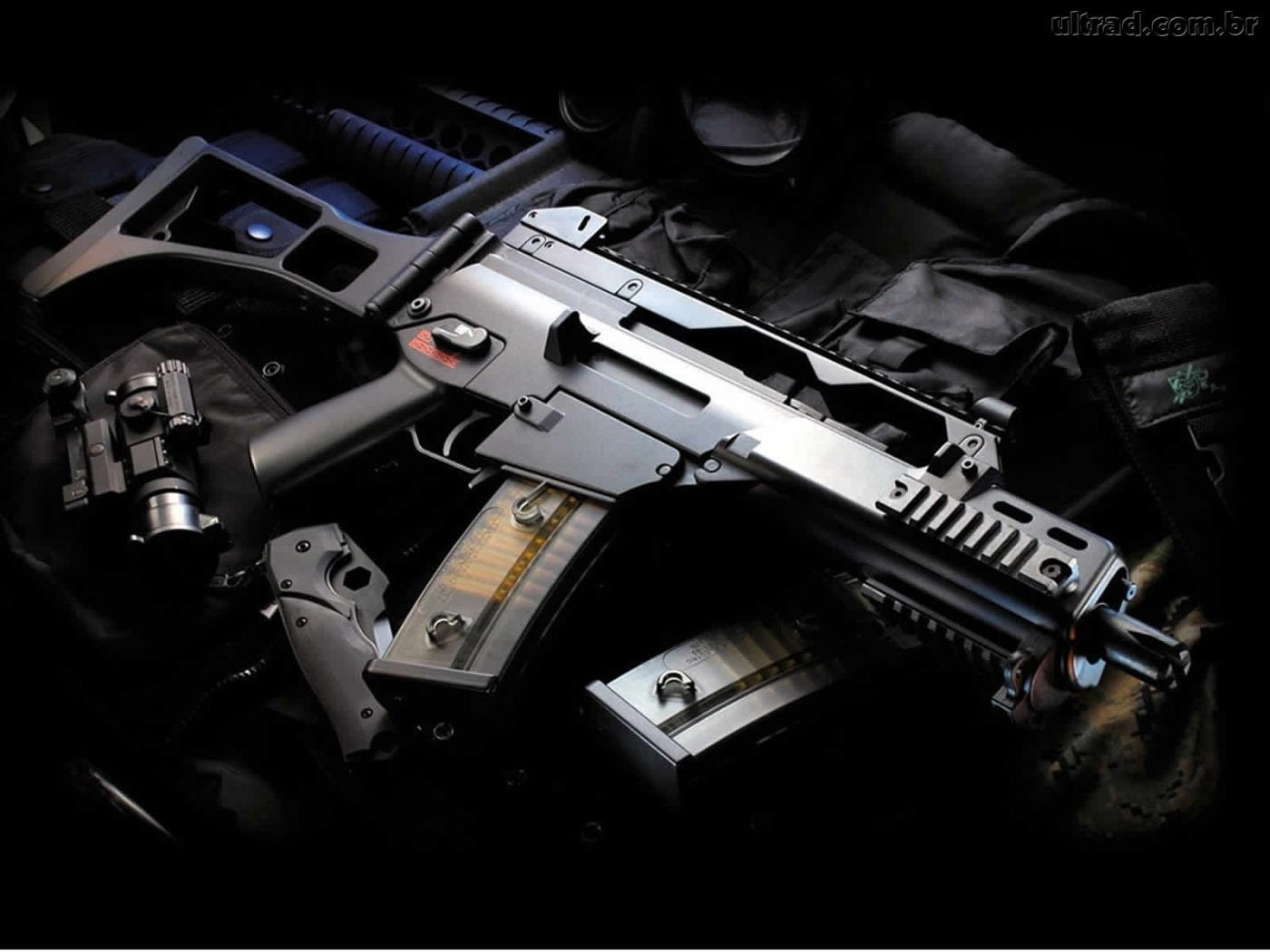 gray, Weapons, rifle, Heckler and Koch G36, black, 720P, assault, HD Wallpaper