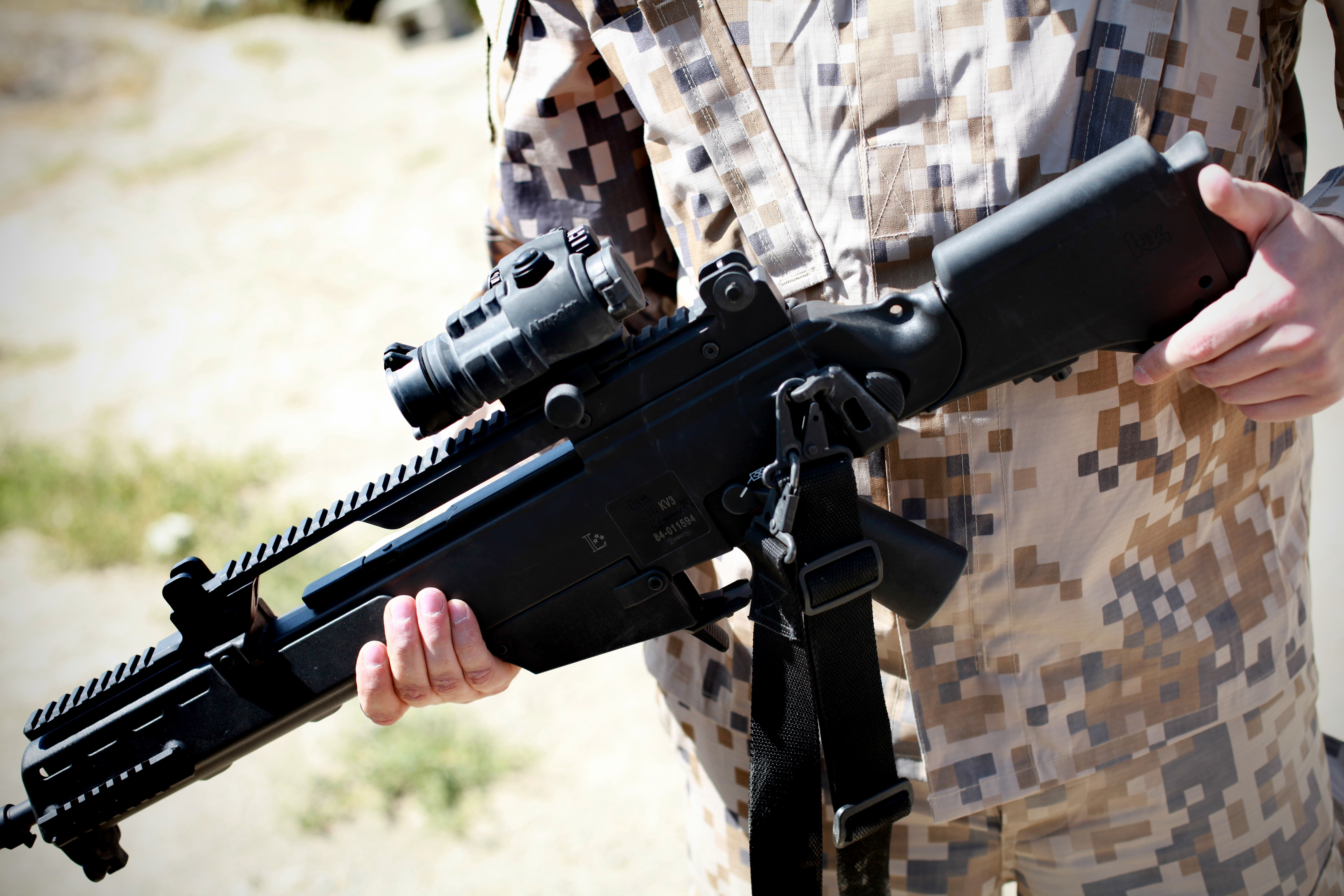 weapon, g36, 5K, heckler, rifle, military, koch, soldier, gun, HD Wallpaper