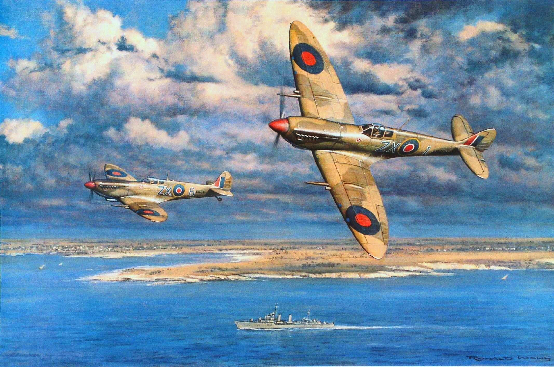 Spitfire, Military Aircraft, Supermarine Spitfire, 1080P, Royal Airforce, military, World War II, airplane, aircraft, HD Wallpaper