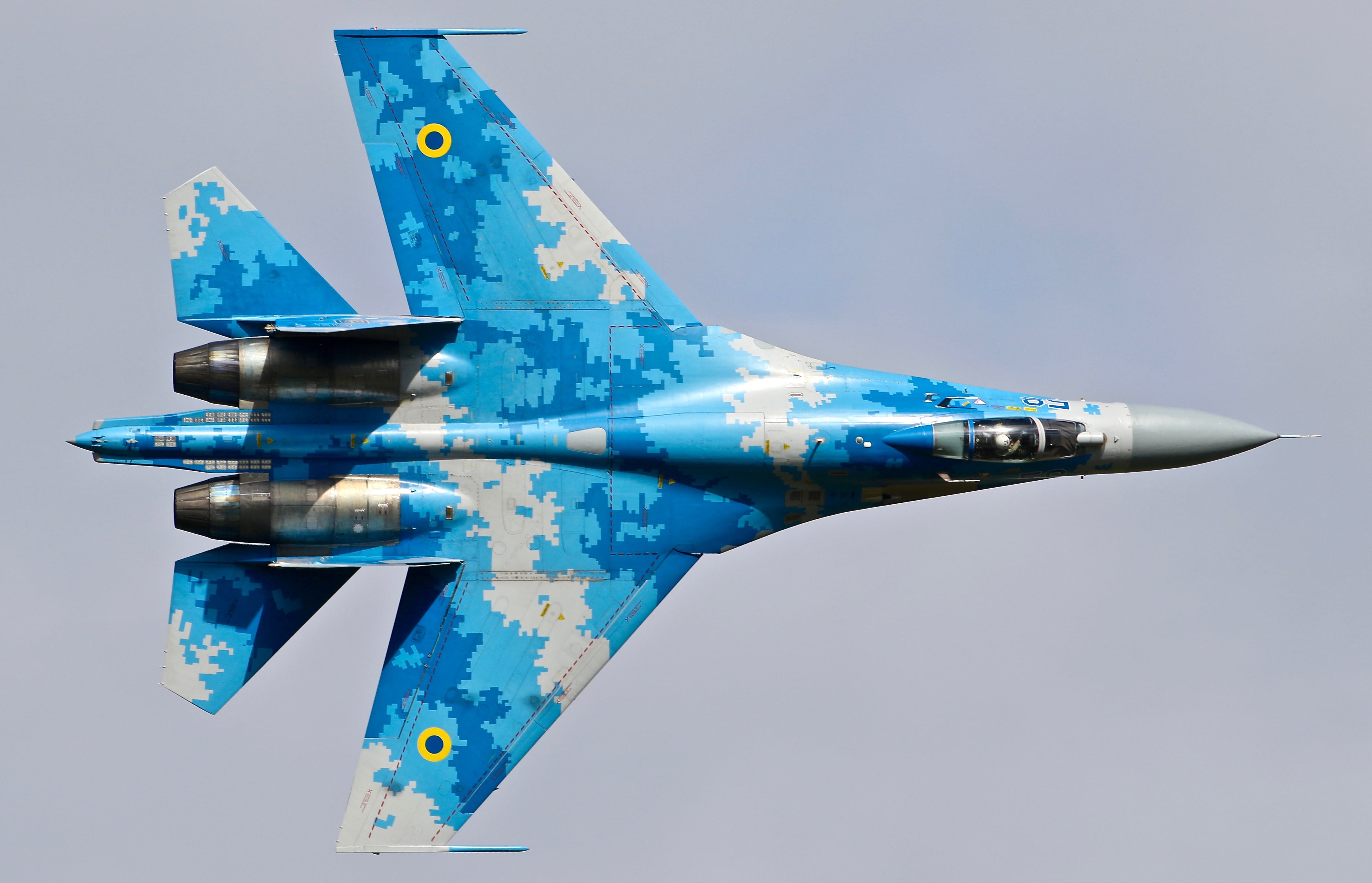 Fighter, Su-27, Ukrainian air force, 4K, Ukraine, HD Wallpaper
