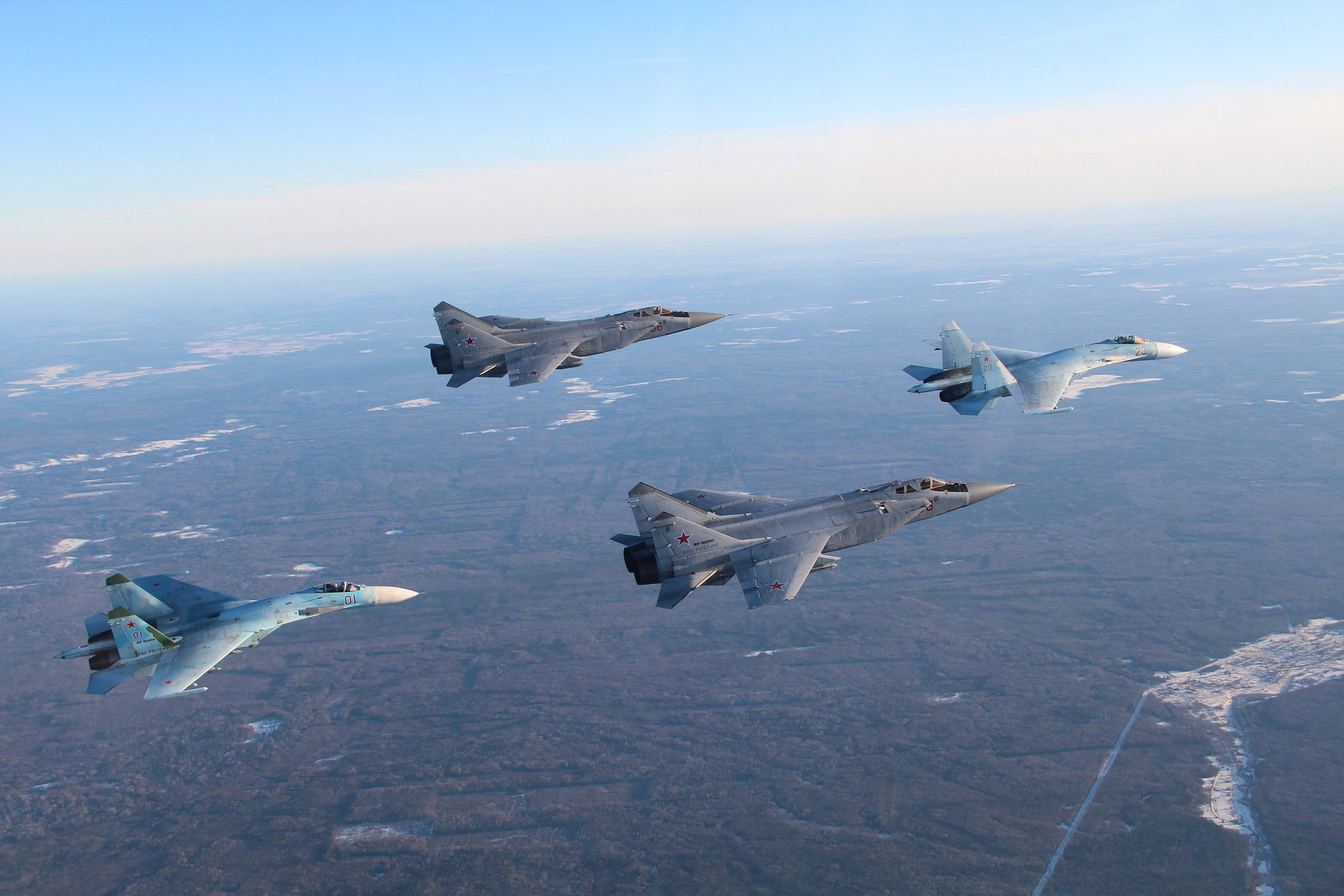 nature, water, aircraft, sky, Su-27, animal wildlife, animal themes, no people, four, outdoors, vertebrate, motion, sea, pairs, The MiG-31, fighter, animals in the wild, HD Wallpaper